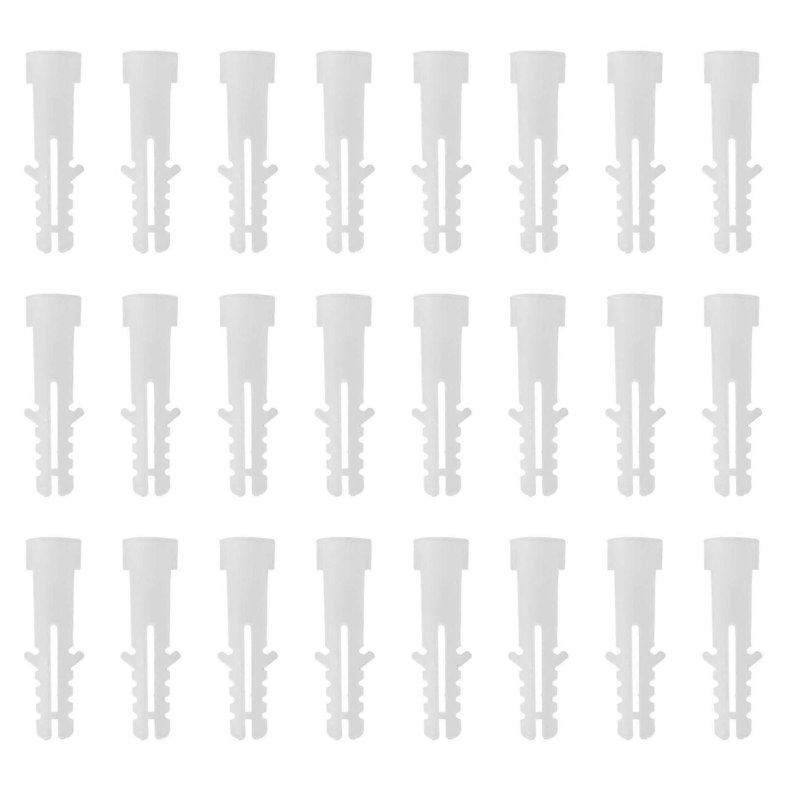 White Plastic Expansion Pipe for Wall Plug Concrete Anchor 400Pcs