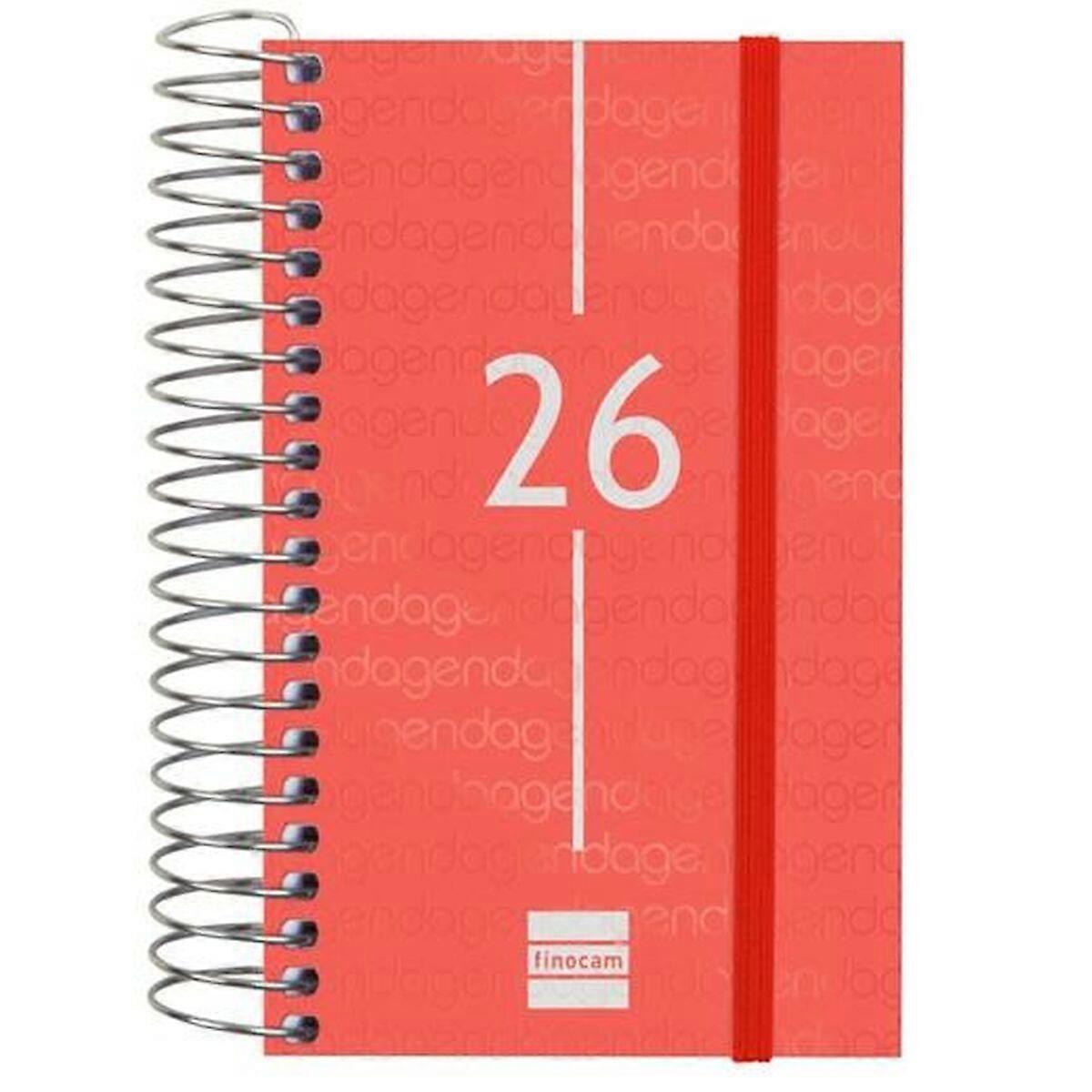 Diary Finocam YEAR Red Mini 7,9 x 12,7 cm 2026