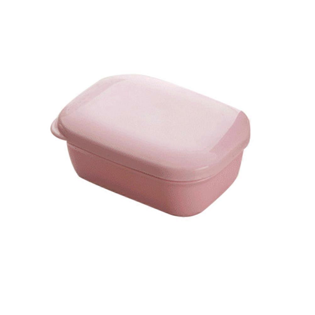Plastic Soap Box Soap Holder for Daily Use 2Pcs in Pink for Camping