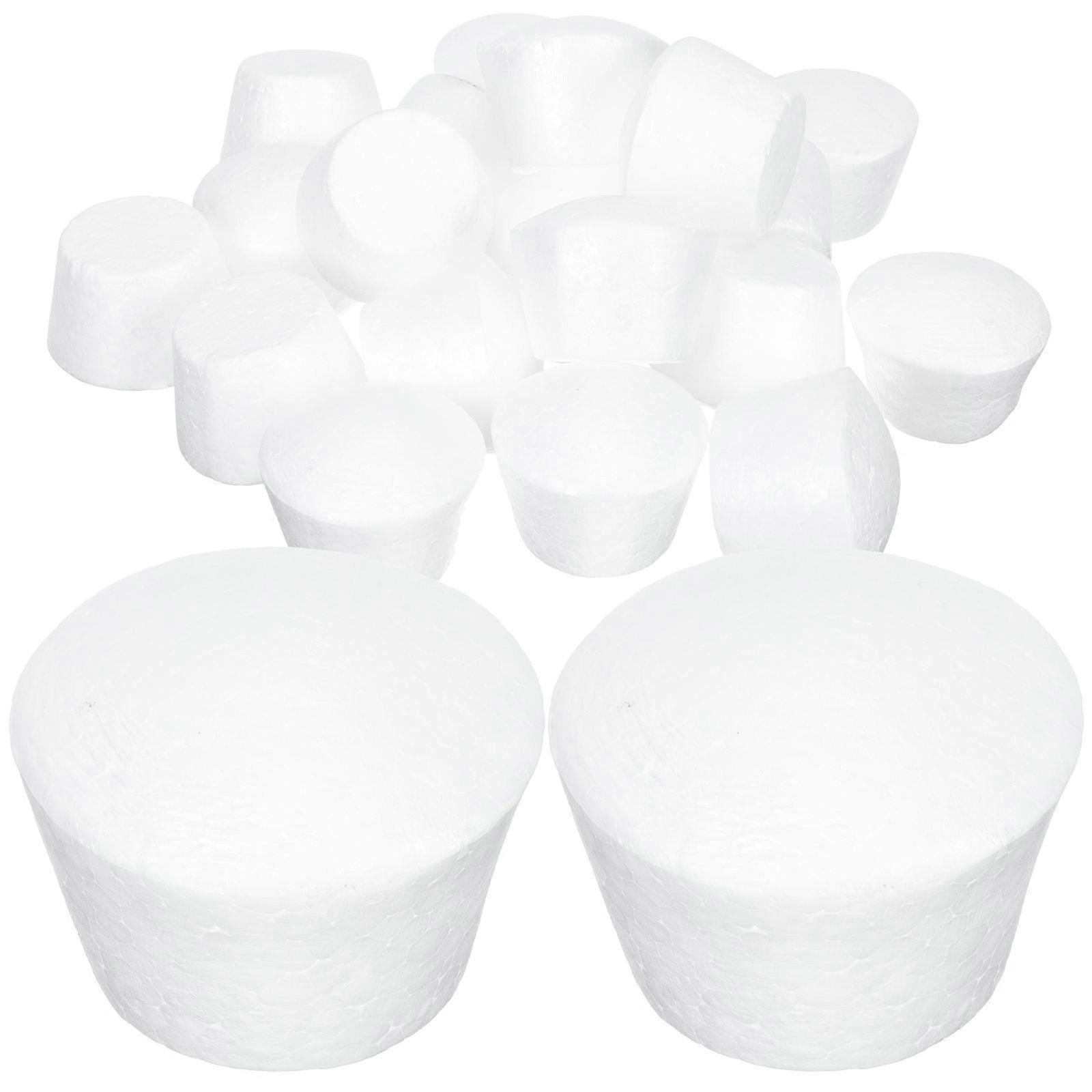 Cake Decorating Model 20Pcs White Smooth Surface Foams Cake Decor for Home