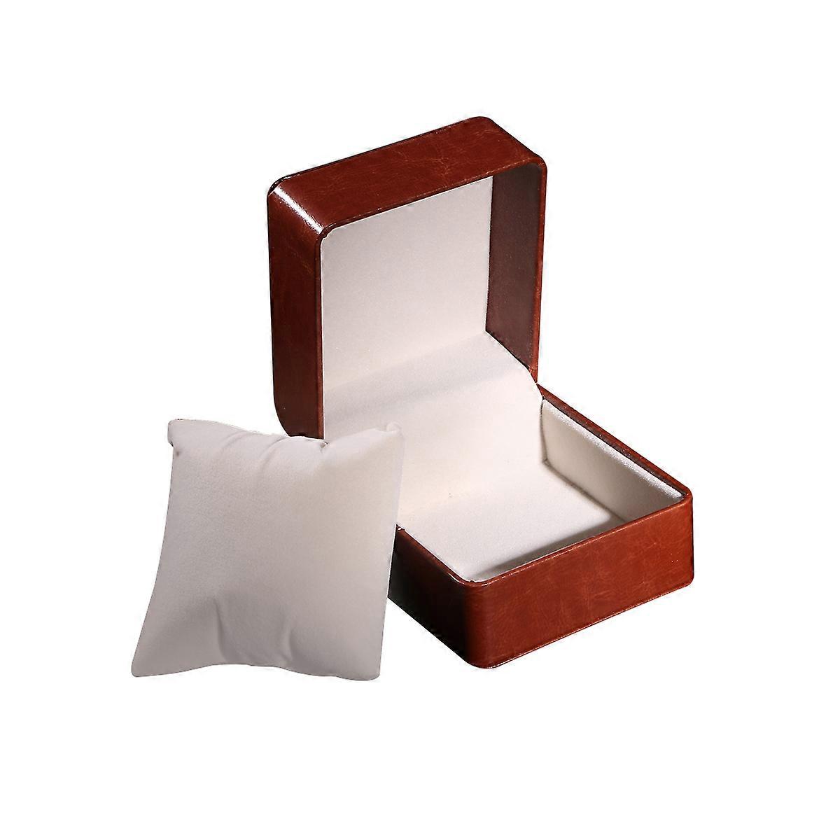 Watch Case Organizer with Single Grid for Storage 3Pcs Coffee