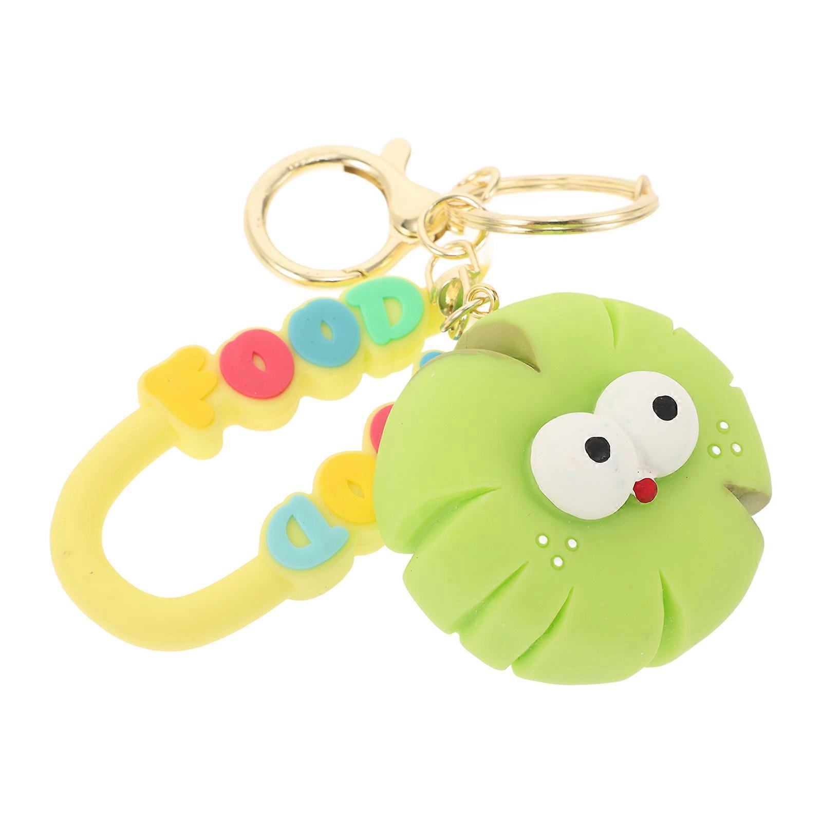 Unique Cookie Shape Kawaii Keychain For Backpacks Outdoor Activities Stylish PVC Metal Key Ring 1Pack