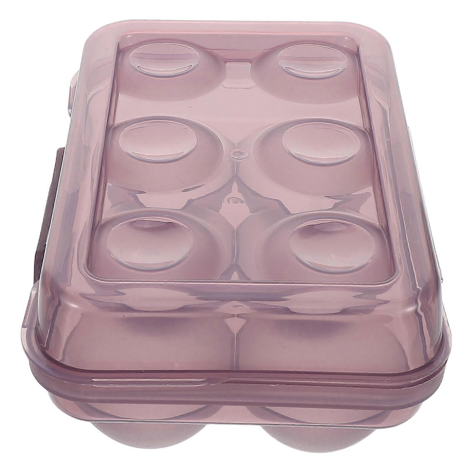 Shockproof Eggs Carrier 5Pcs Lavender PP Eggs Carrier with Compact Design for Storage