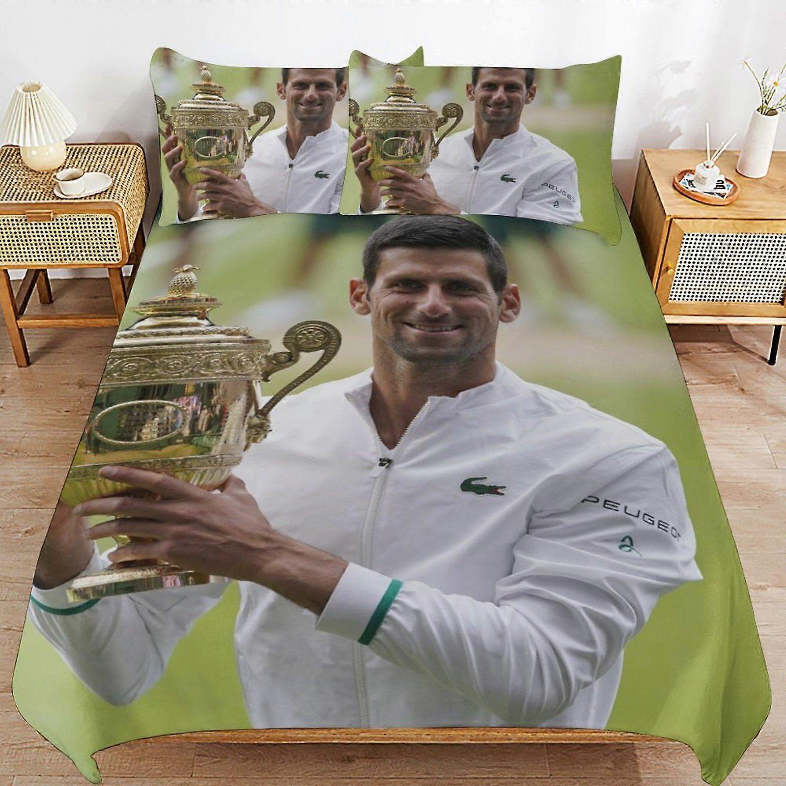 A472 Novak Djokovic Complete Bed Solution Long Thread Use Durable Zip Soft Touch Duvet Cover Sets Practicality N472