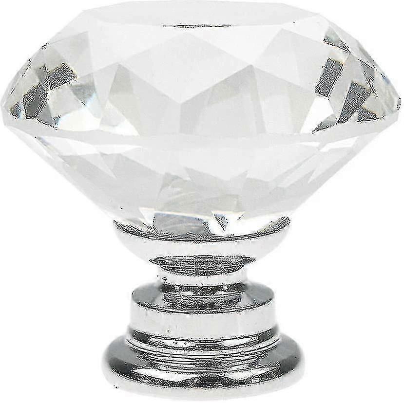 10 Pcs  Crystal Glass Cabinet Knobs, Crystal Knobs, 30mm Diamond Shape Pulls Handles For Drawer Kitchen Cabinets Dresser Cupboard Wardrobe