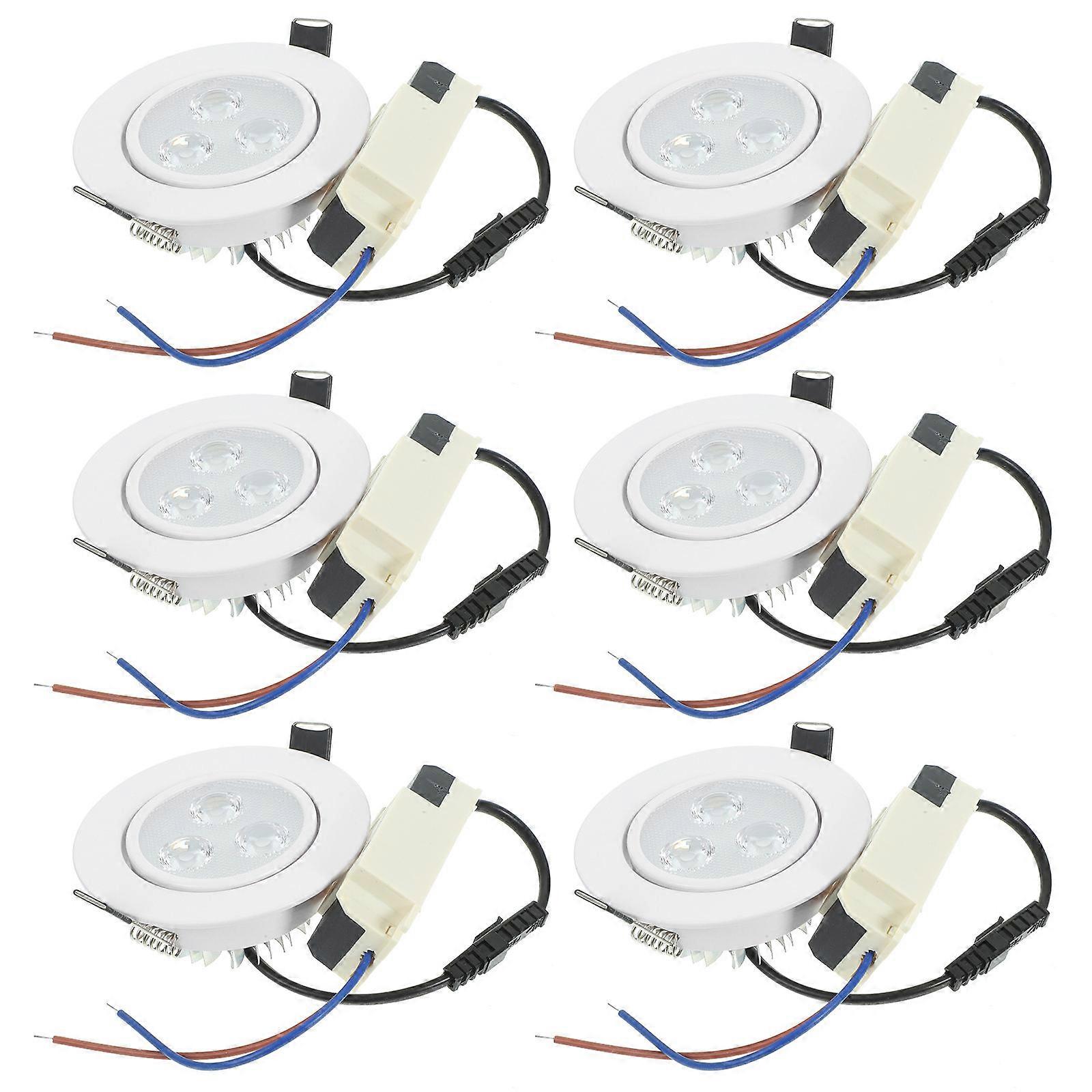 LED Downlight White Light for Lighting 6Pcs LED Ceiling Lighting Fixture