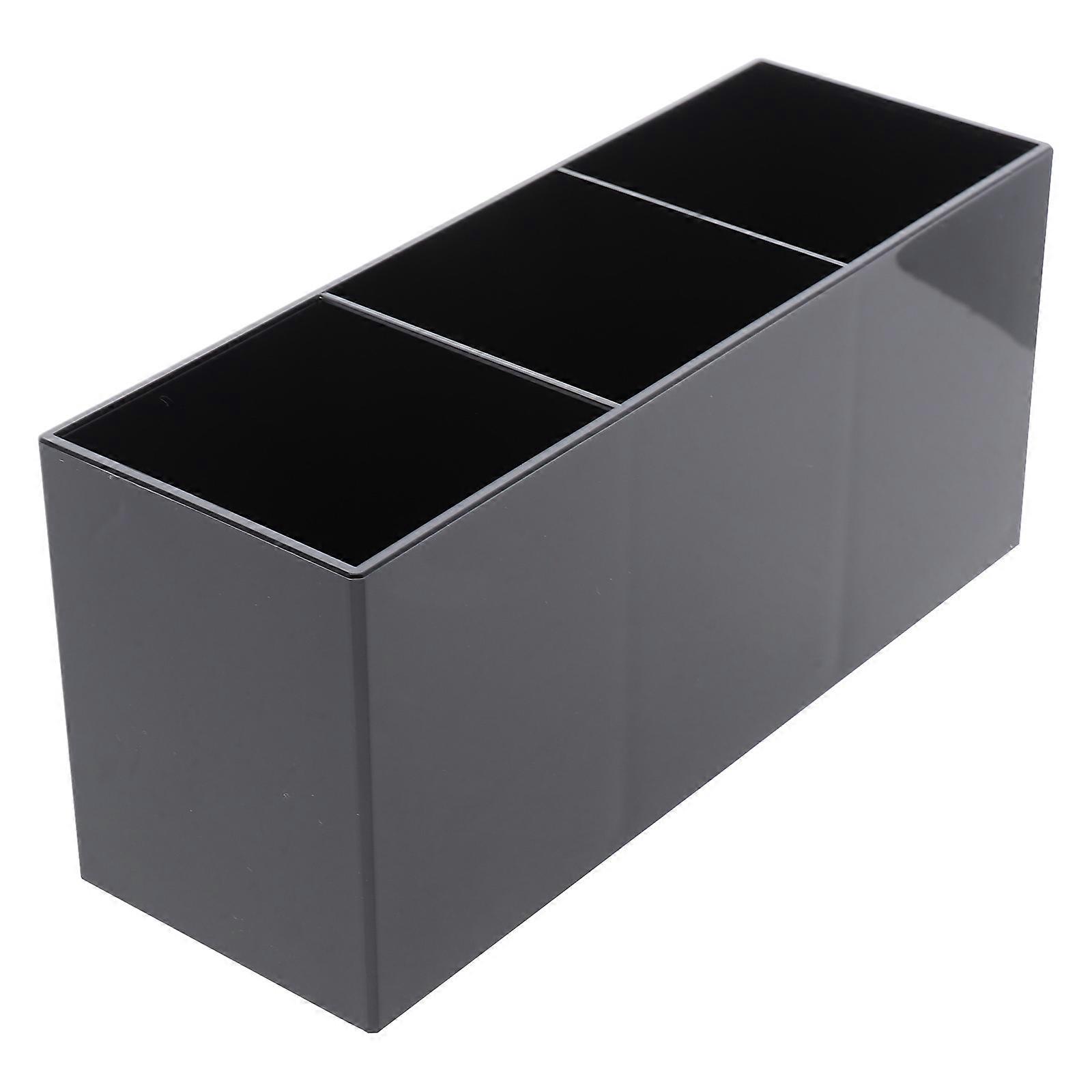 Makeup Organizer Makeup Brush Holder for Storage Black Desktop Box