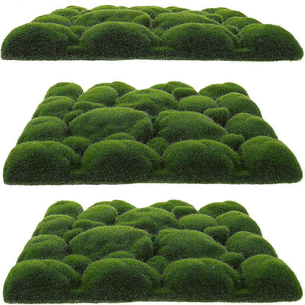 Artificial Moss Board for Wall Decoration 15Pcs Simulation Green Plants