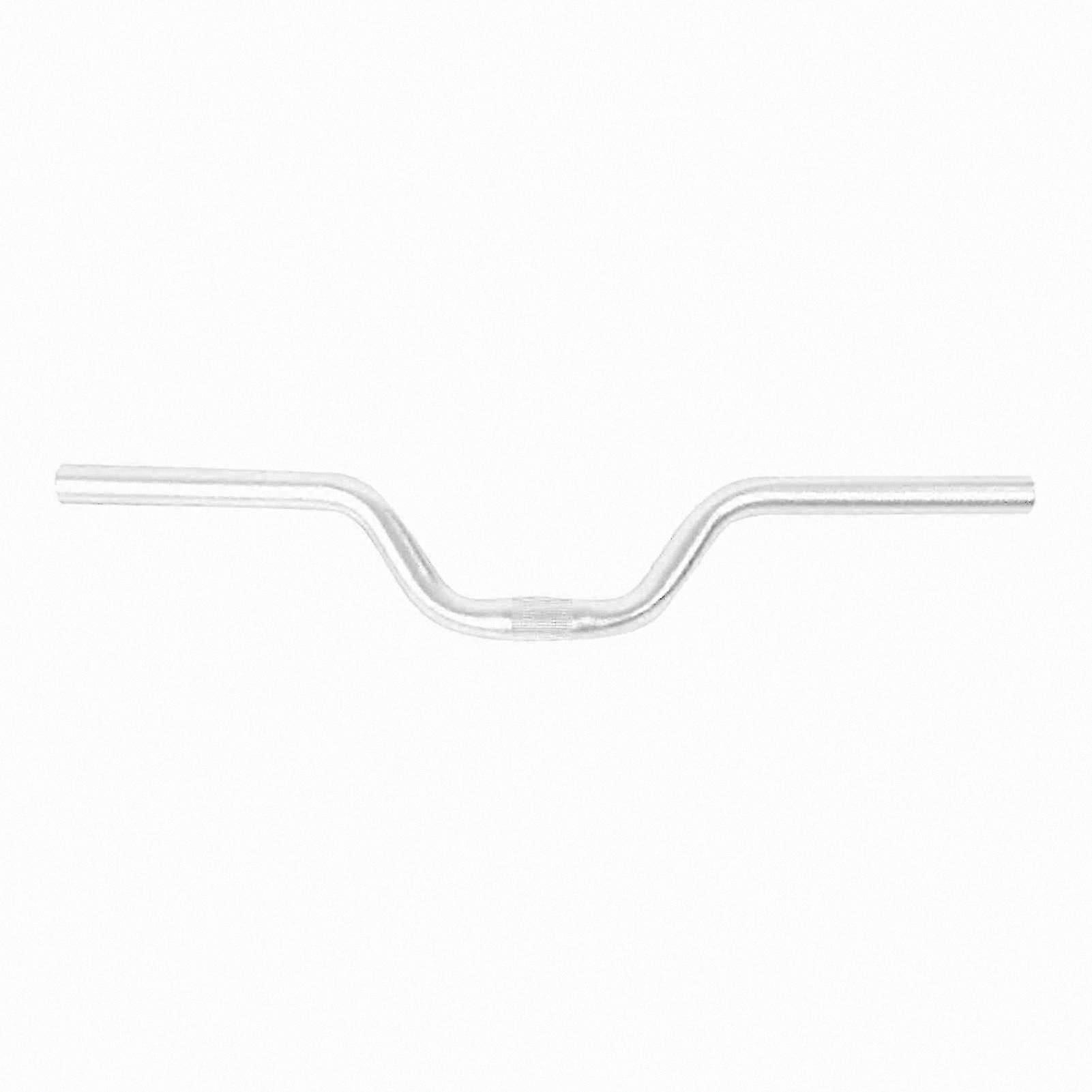 Silver Aluminum Riser Handlebar 25.4mm Diameter 520mm Length for Road and MTB Bikes Lightweight and Durable Design