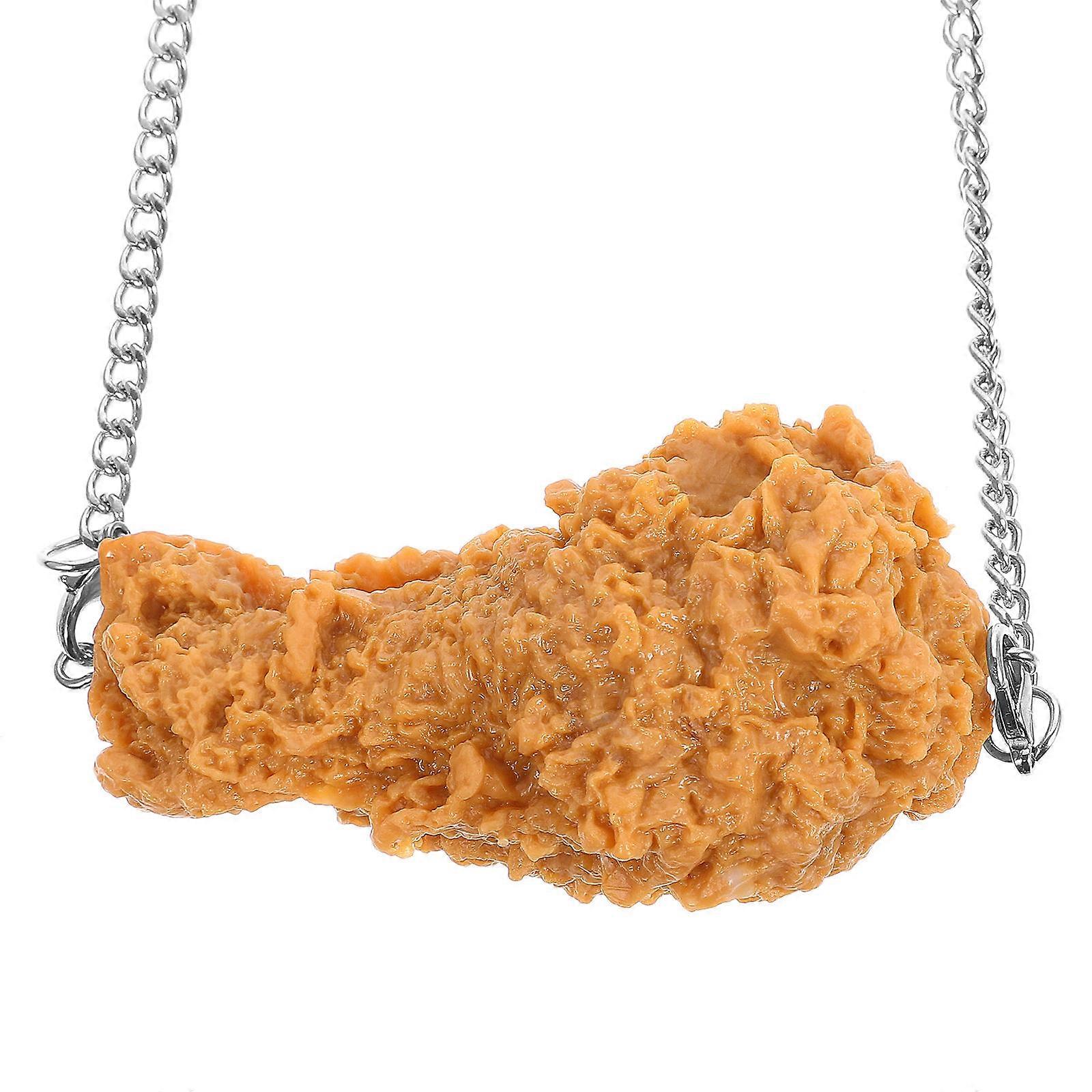 Simulation Food Pendant Necklace Chicken Pendant for Party Use Colorful PVC