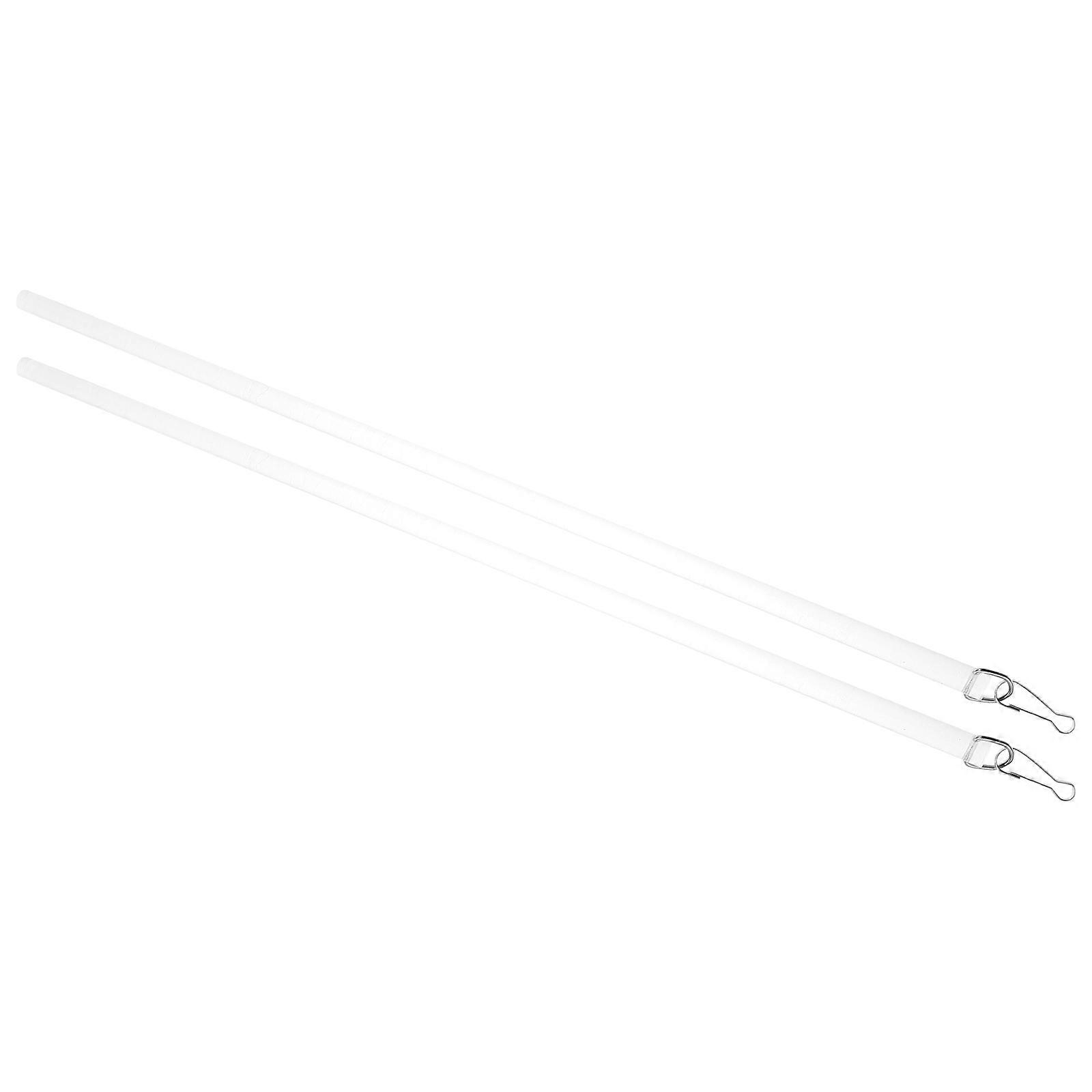 4Pcs Acrylic Curtain Pull Rods for Drapery Control White Finish
