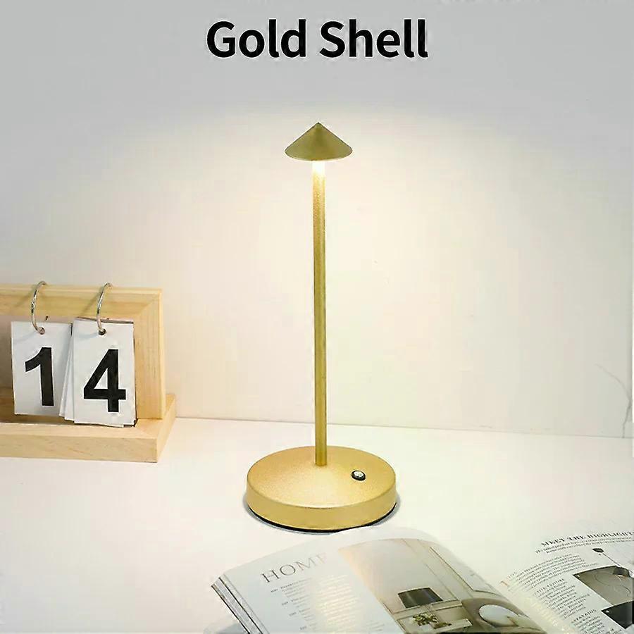 LED Table Lamp Rechargeable Touch Sensor Cordless Desk Lamp 3 Colors Bedside Creative Ambient Light Bar Room Decor Night Light