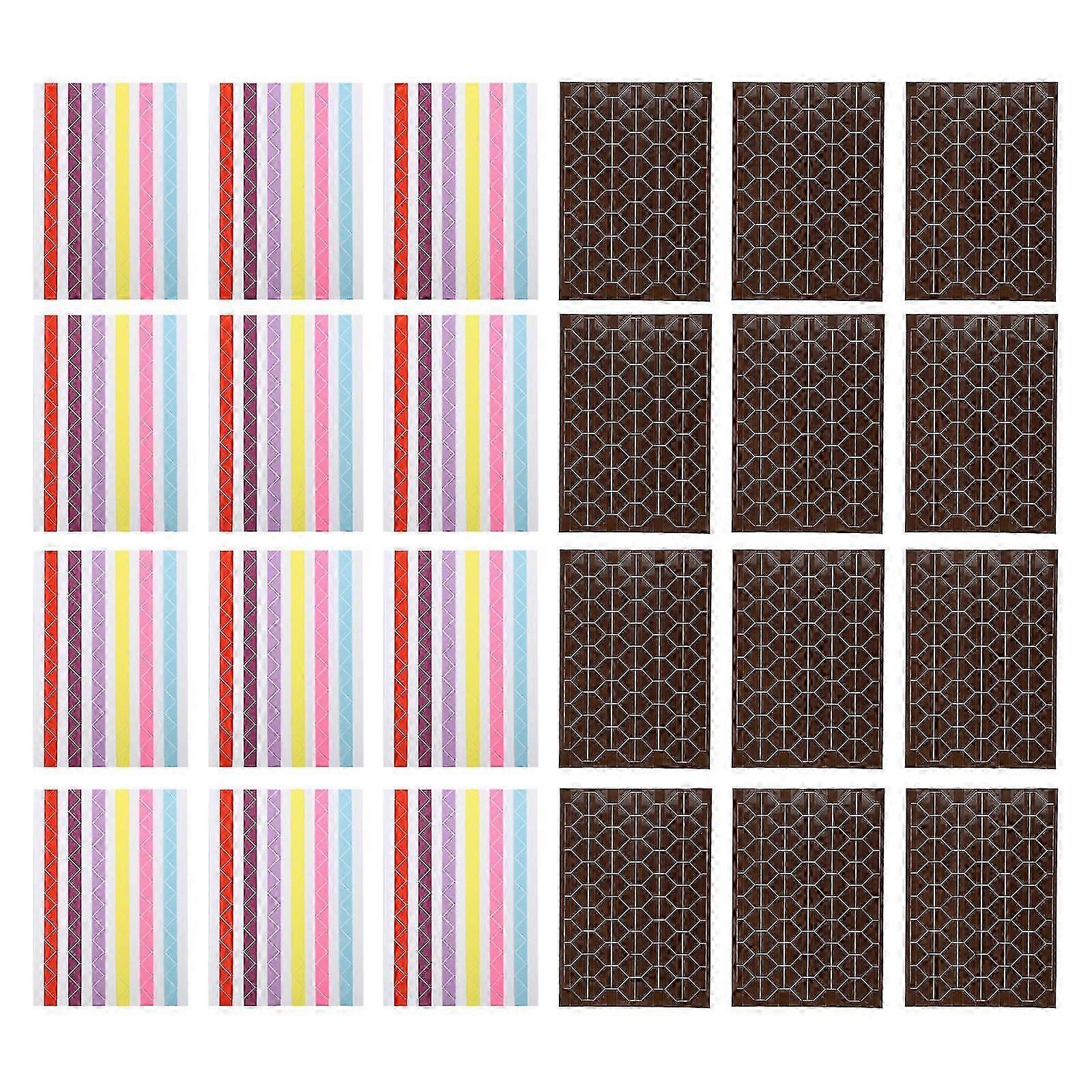 Photo Corners Self Adhesive Stickers for Decoration Multi Color 30 Sheets Practical PVC