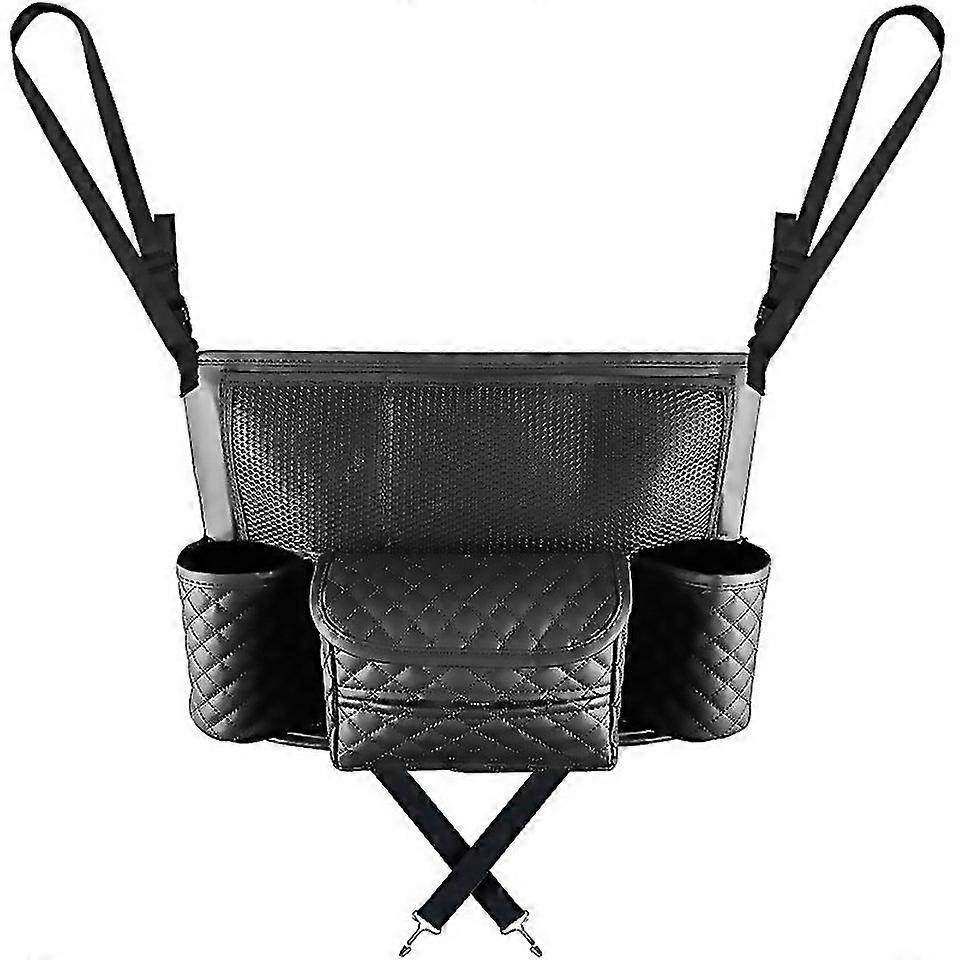 For Car Central Control Seat Back Leather Multifunctional Storage Bag