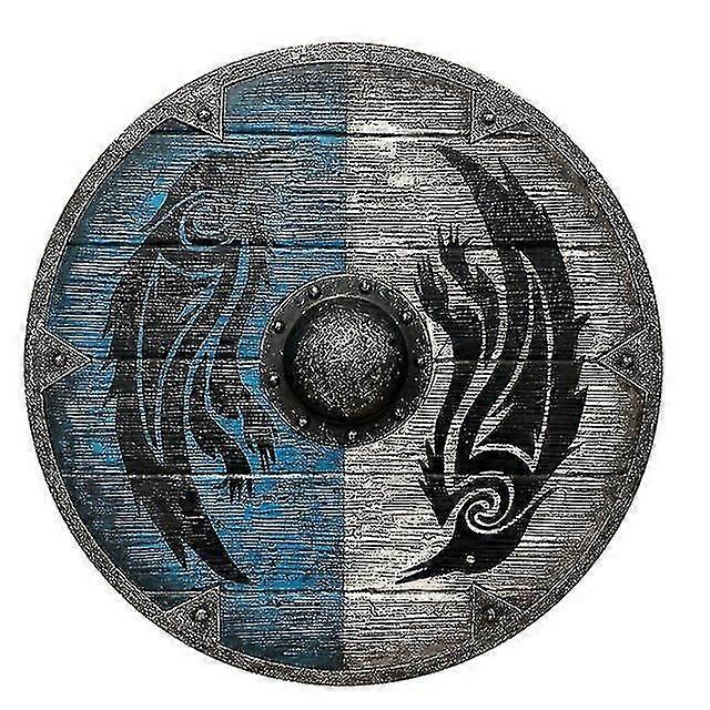 Eivor Valhalla Raven Autentico Battleworn Viking Vintage Home Decor Regali Blu bianco