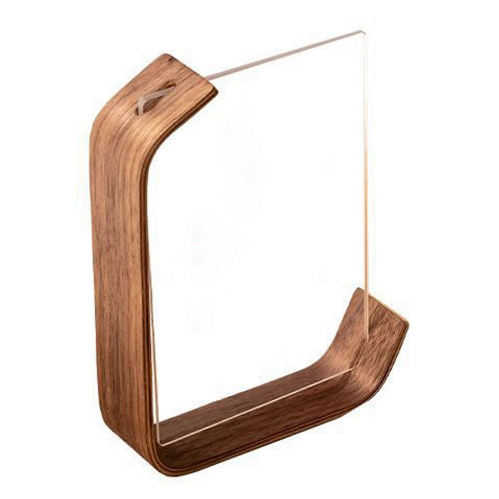 Acrylic Frameless Picture Frame Durable Desktop Clear Acrylic Block Frame for Home Office Desk Decor