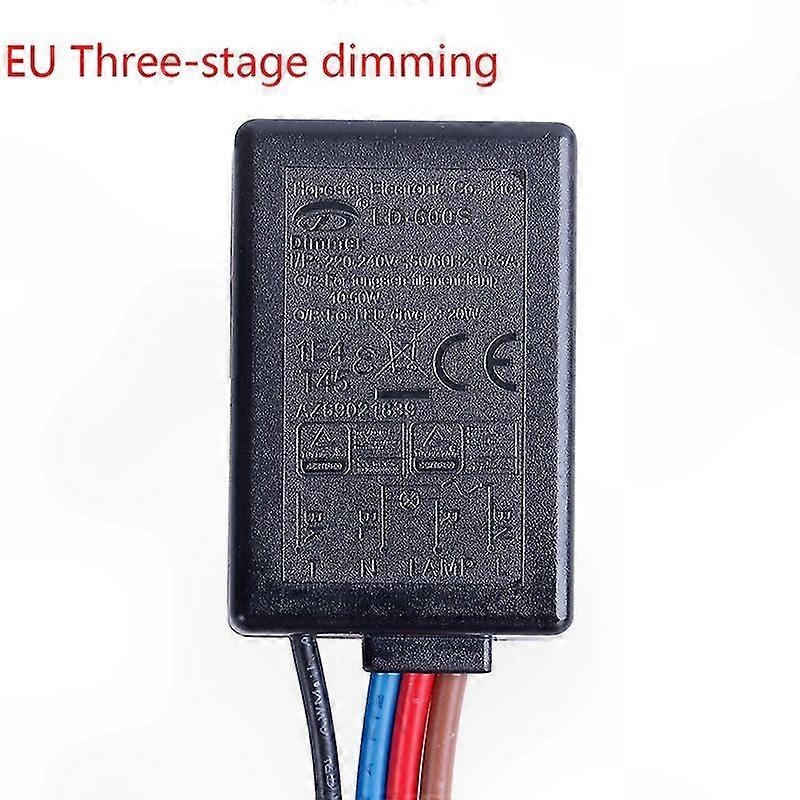 3-Way Finger Touch Dimmer On/Off Switch with Built-in LD-600S for US/EU