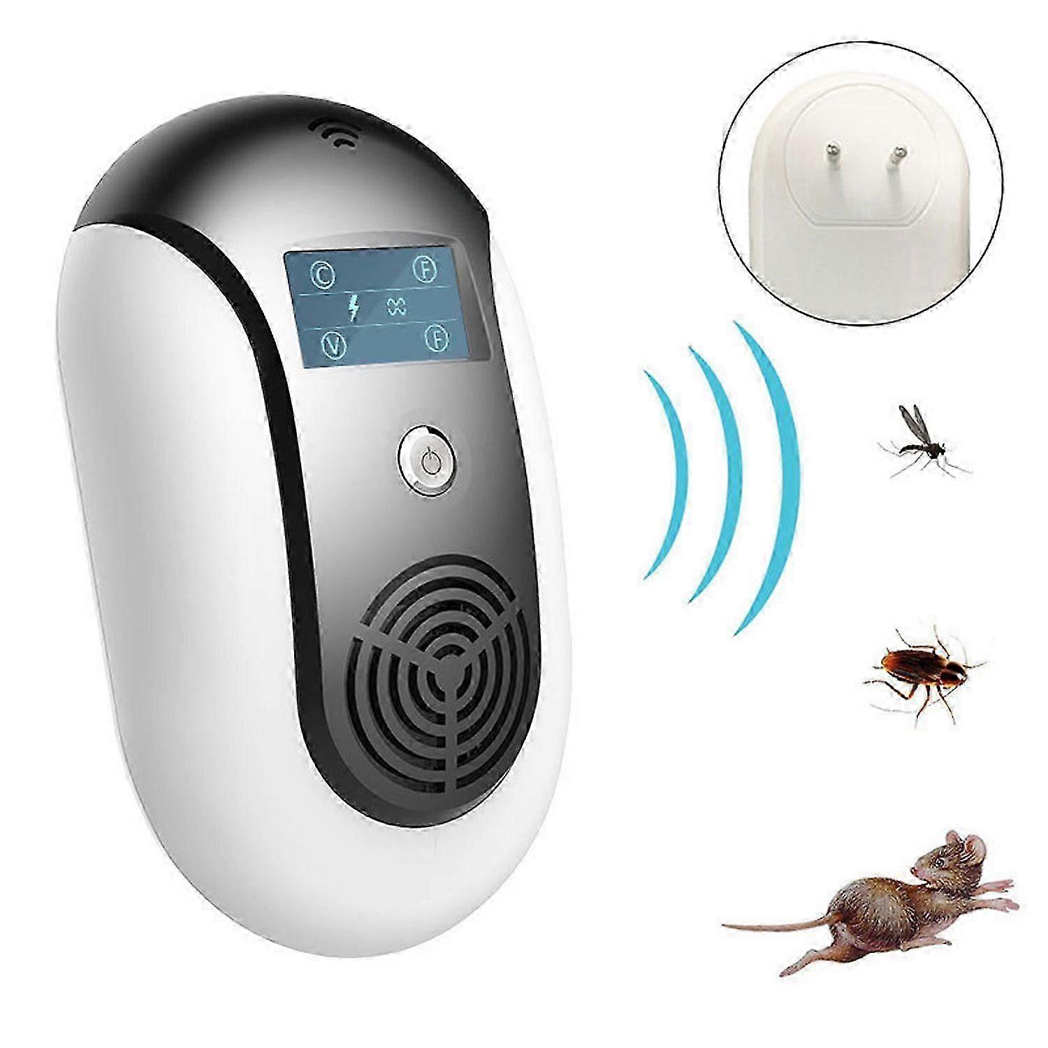Ultrasonic Mosquito Repeller, Electronic Mouse Repeller, Ant Repeller, Flies Repeller, Spider Repeller, Cockroach Repeller,Black