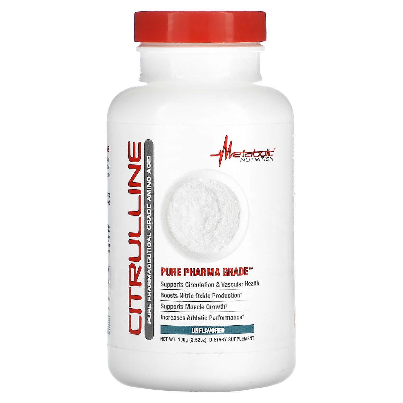 Citrulline, Unflavored, 3.52 oz (100 g)