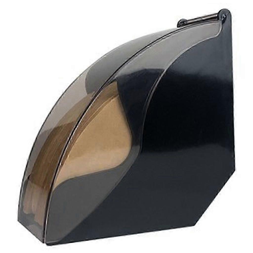 Transparent Coffee Paper Box with Dust Cover - Black