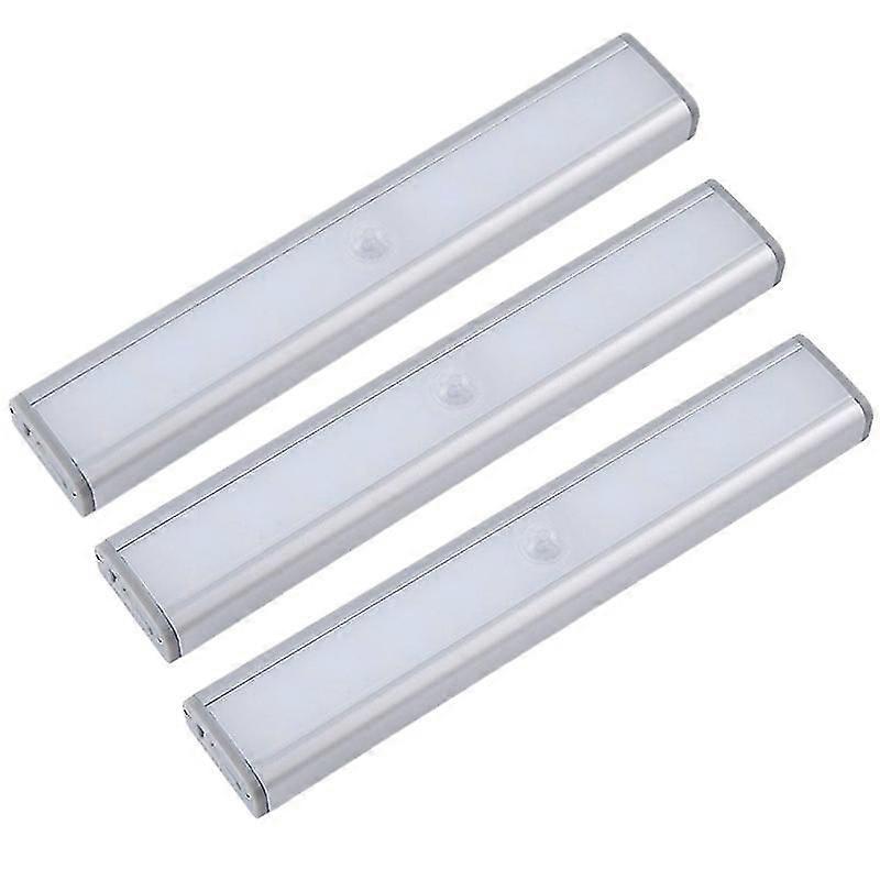 3x LED Motion Sensor Under Cabinet Closet Light USB Rechargeable Kitchen Lamp Strip
