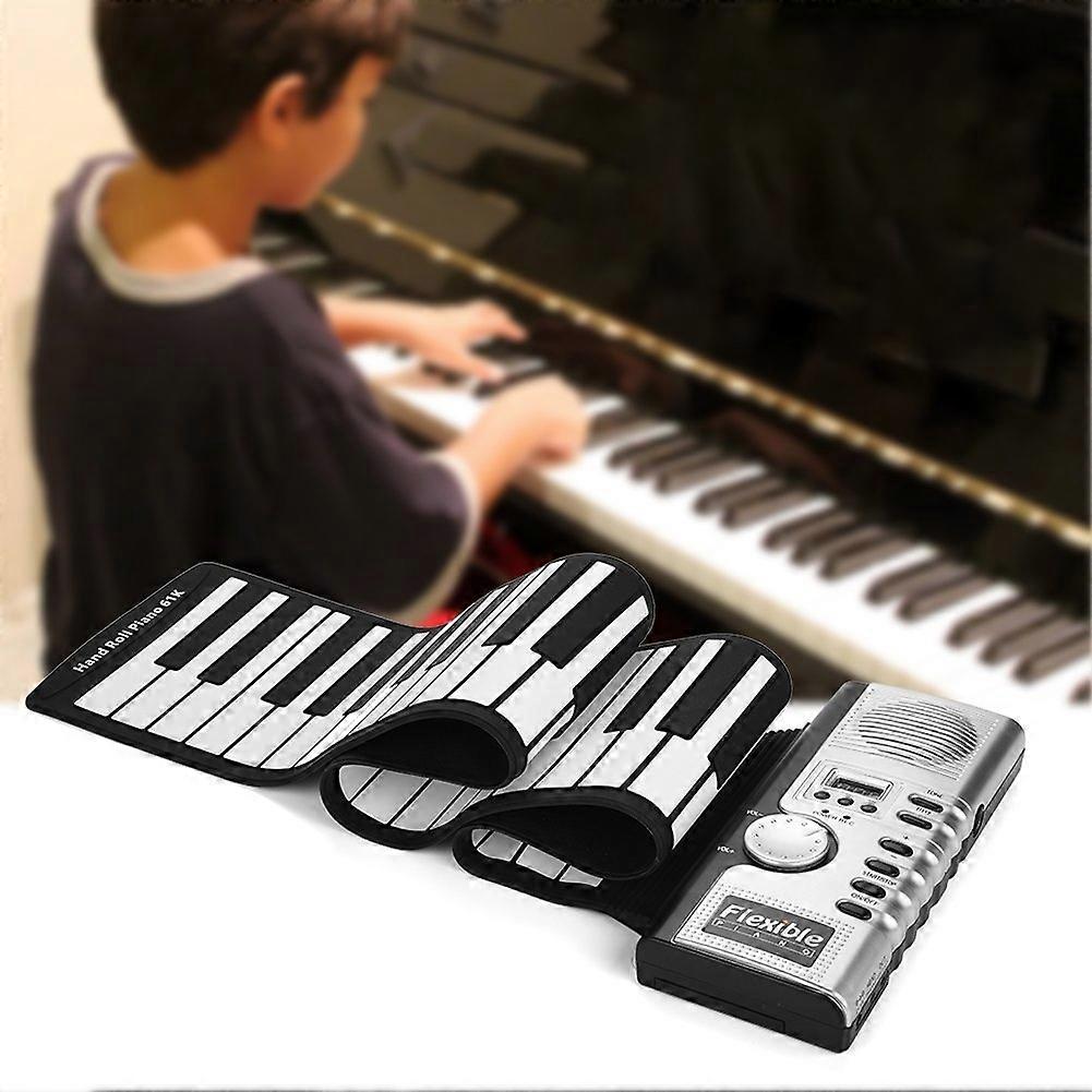 61 Keys Portable Roll Up Electronic Soft Keyboard Piano