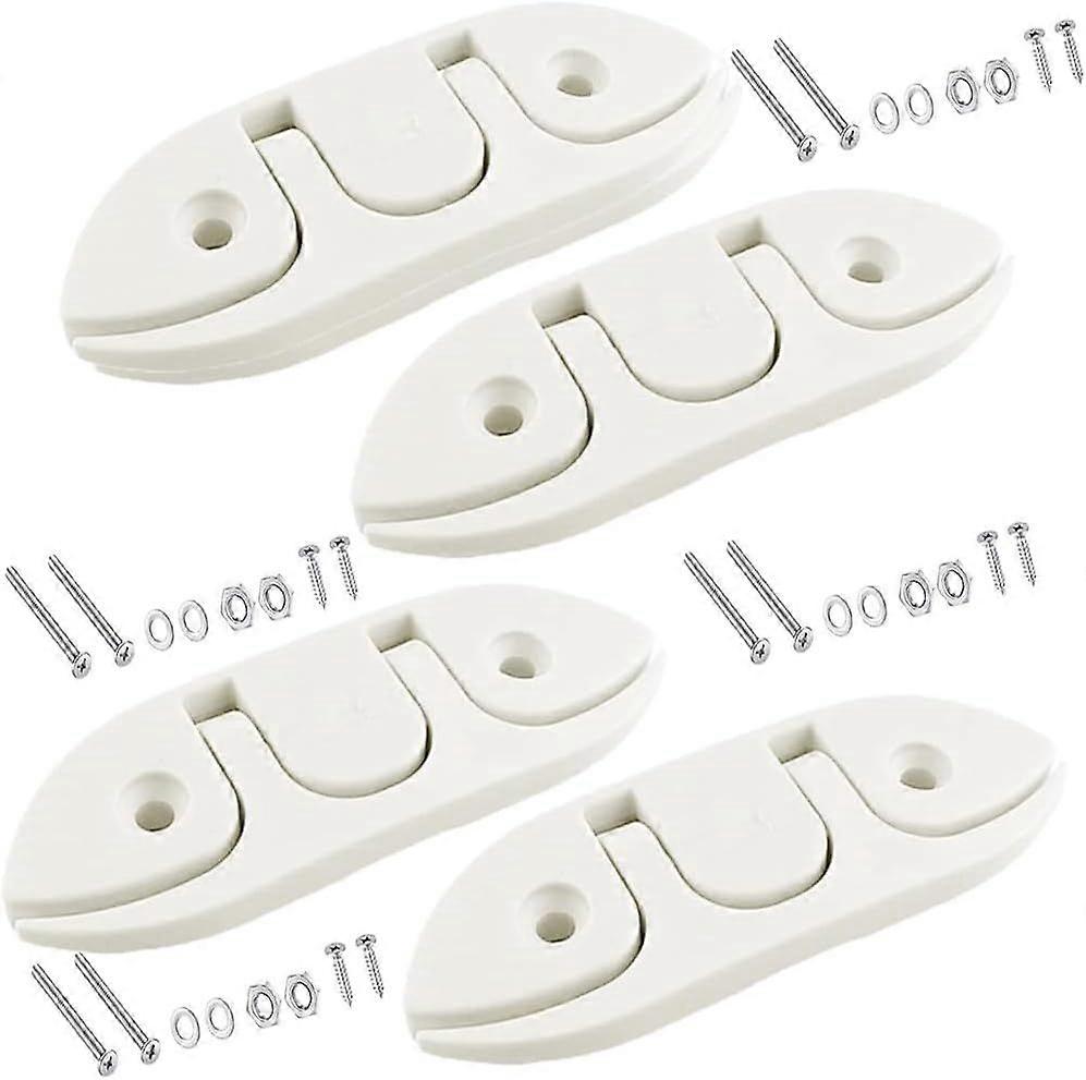 4PCS Boat Foldable Cleats, Nylon Flip-up Dock Cleat, Boat Dock Cleats with