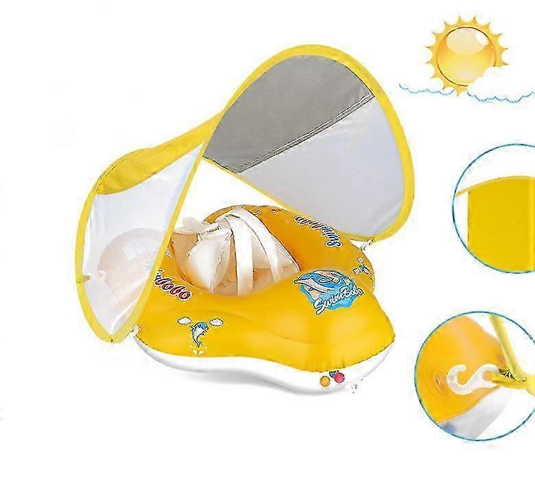 25-26 Baby Inflatable Baby Pool Float Ring with Canopy