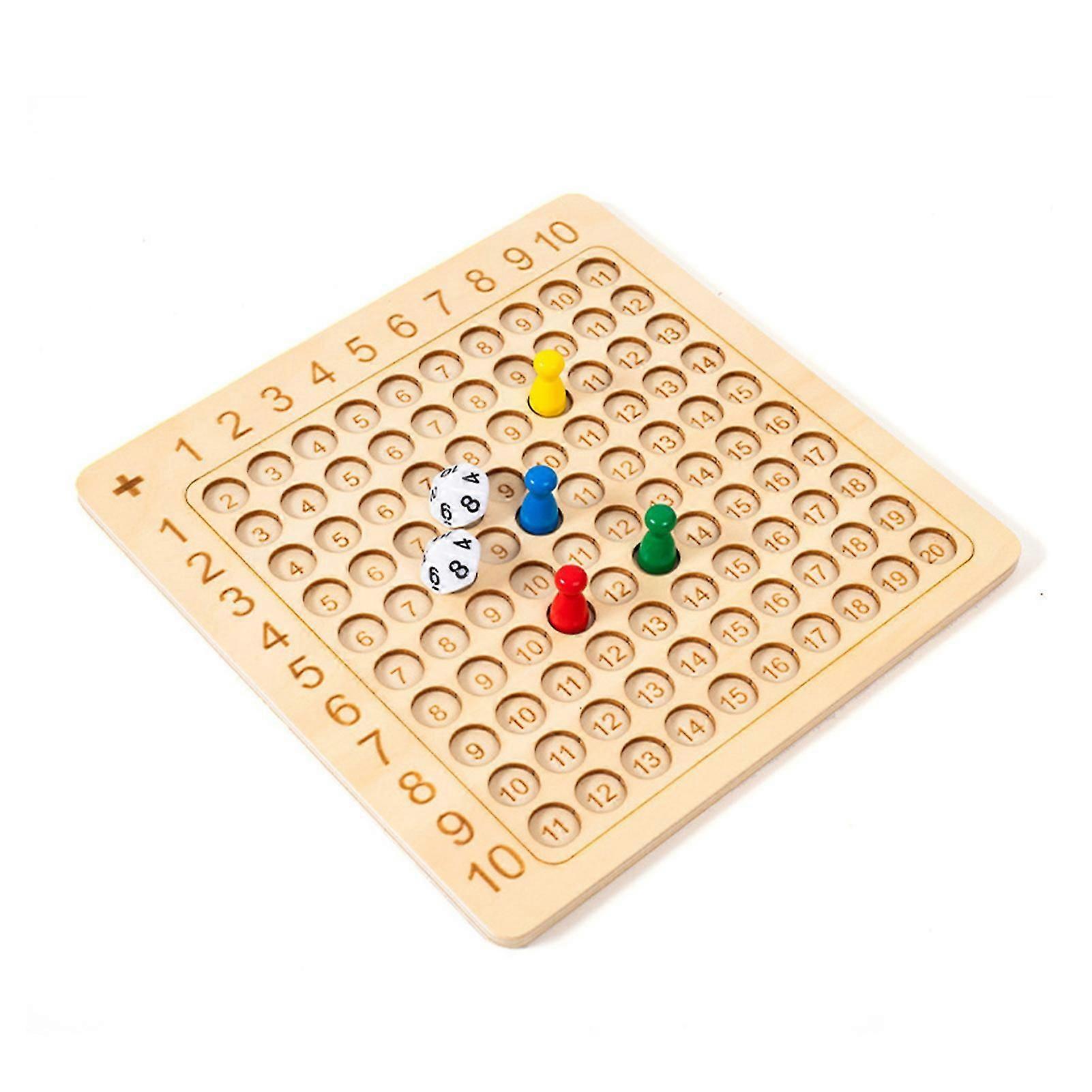 Multiplication Board Game Mathematical Counting Table Game With Dice & Flash Card Early Education Toy Gifts