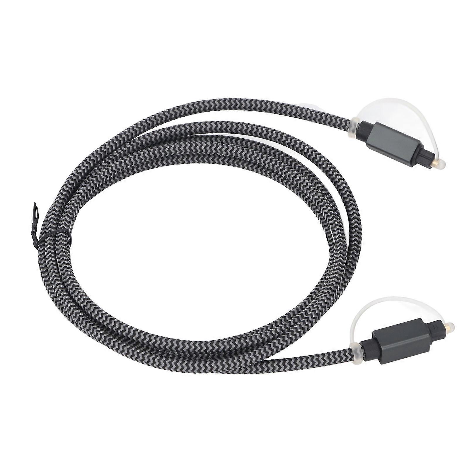 Digital Optical Audible Cable Square Port SPDIF Output Fiber Optic Connection Cord for Soundbar TV Speaker 1.8 Meter 