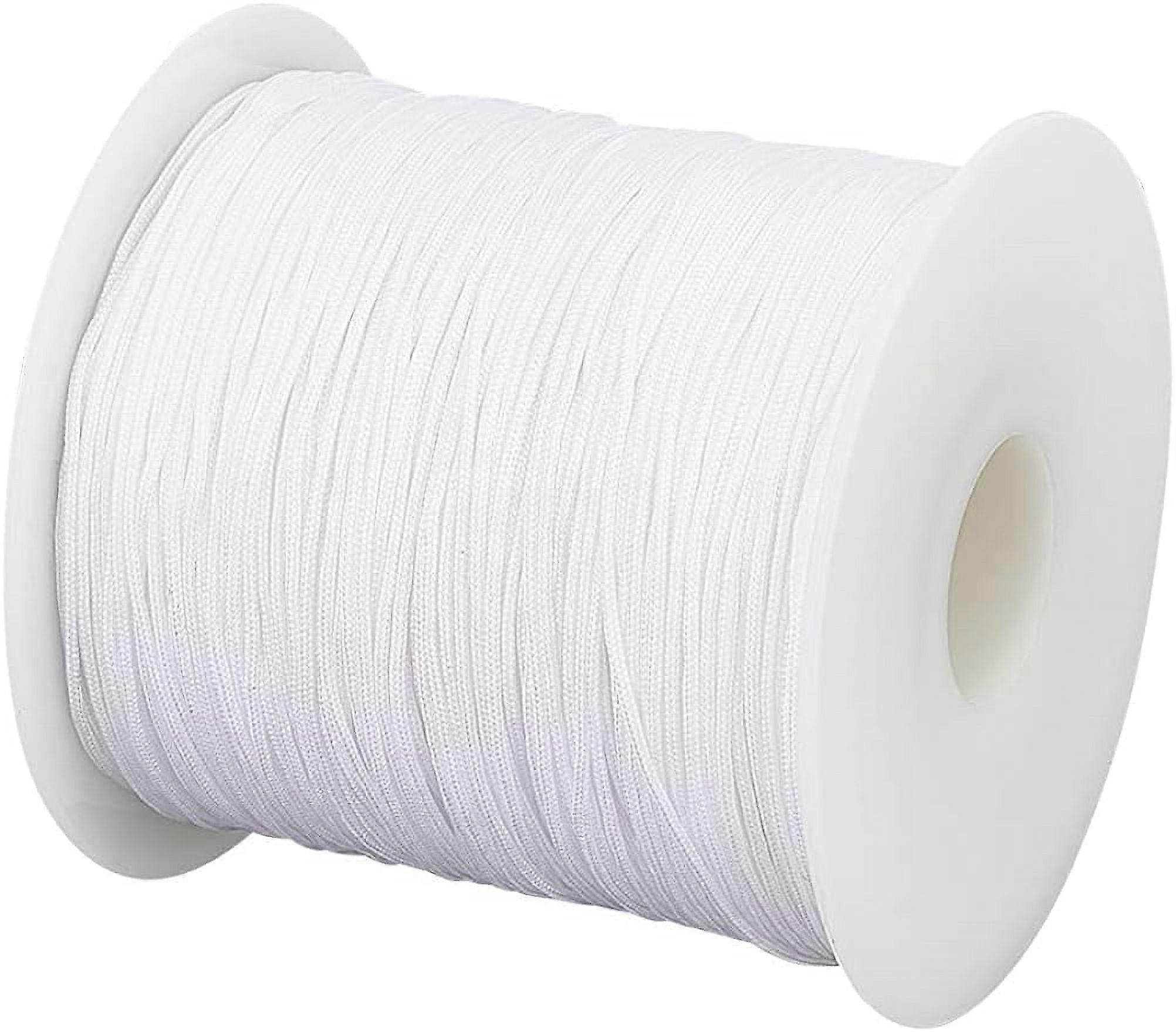 About 100m/roll 0.8mm Nylon Thread Cord Chinese Knotting Cord White Thread Beading Thread Bead Cord