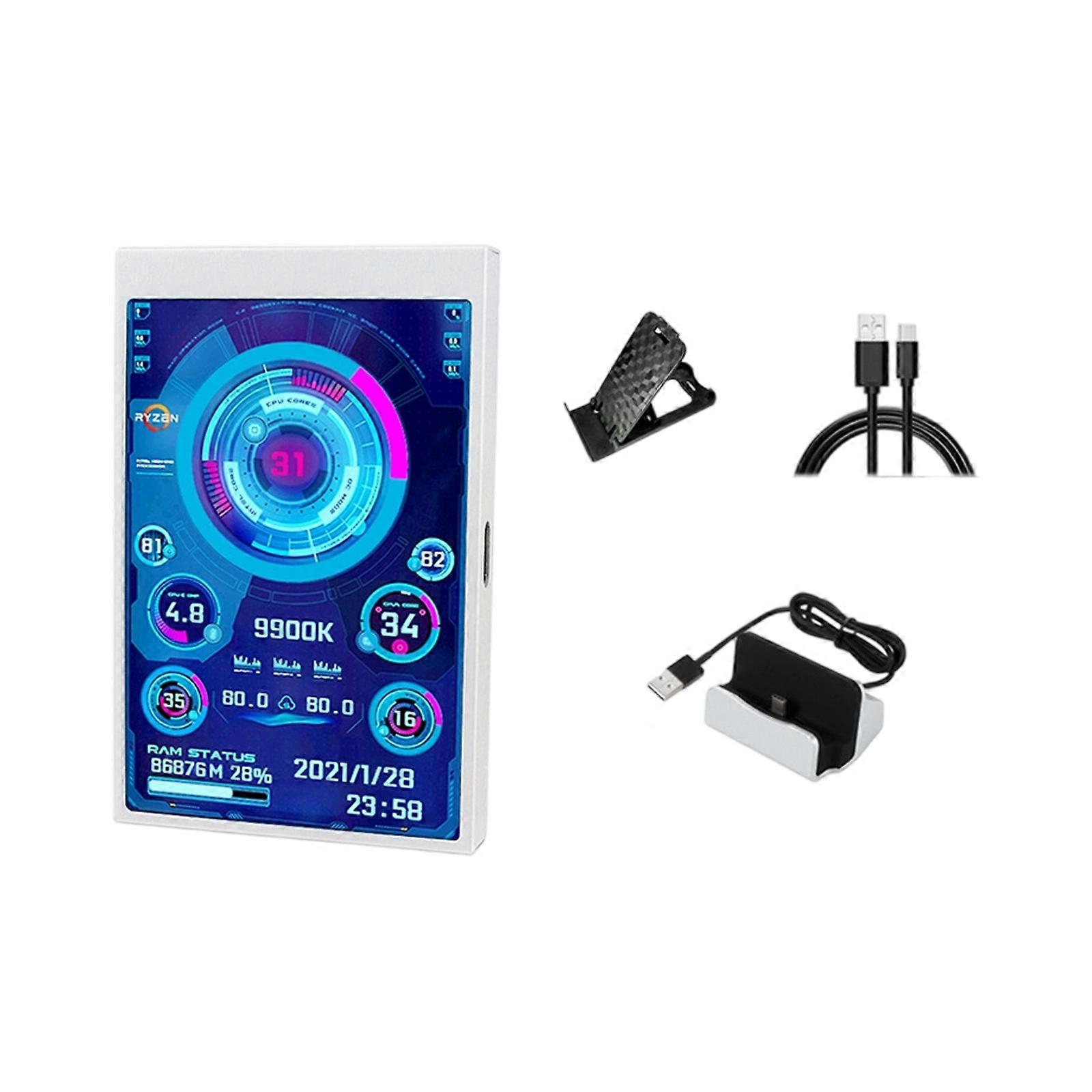 3.5inch USB Type C Display Secondary Screen LCD Computer CPU GPU PC Secondary Screen LCD Moniter Type C Power Supply Multicolor