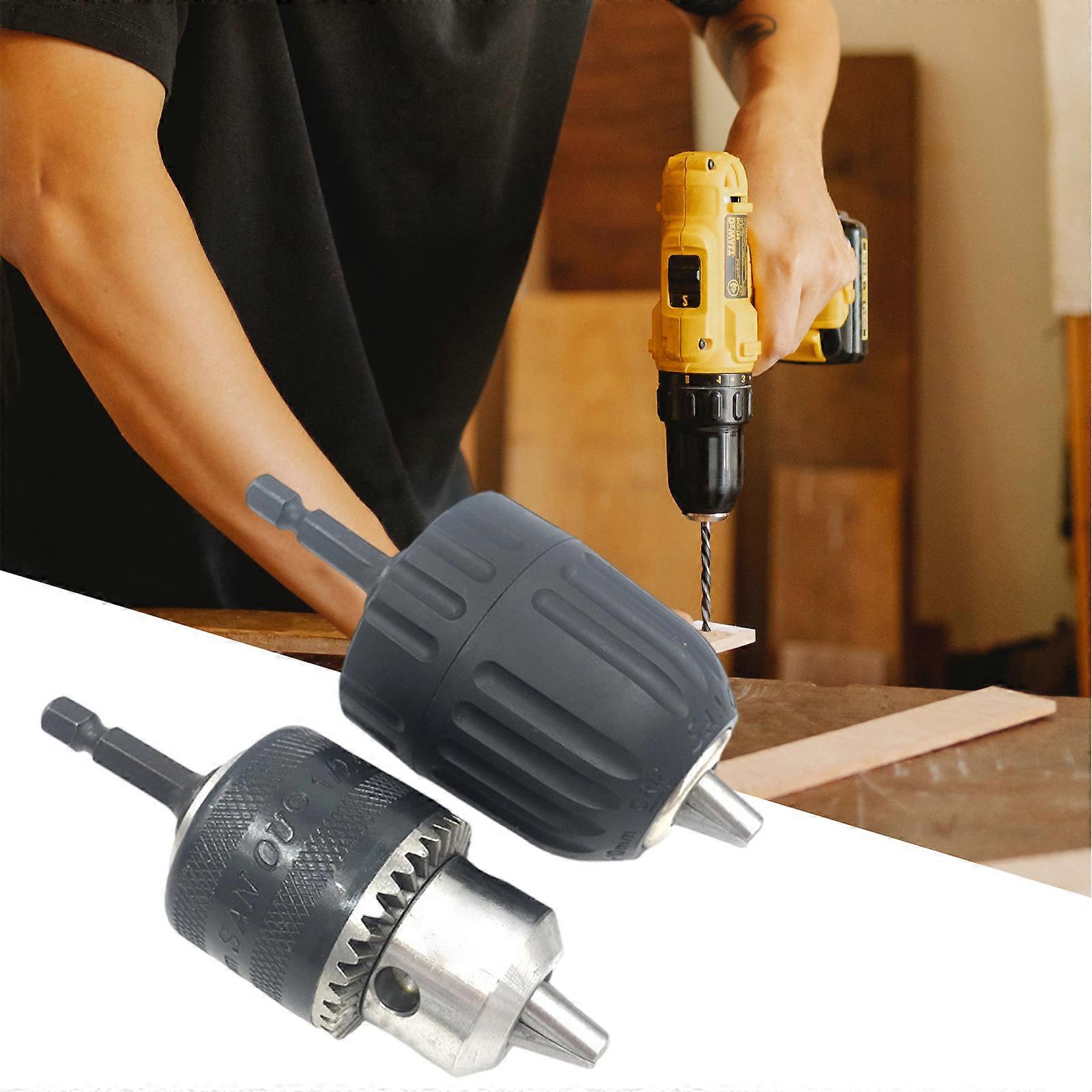 Heavy Duty Hexagonal Shank Drill Chucks Adapter Converter for Electric Tool No Wrenches Need ABS Materials Fast Release Multicolor