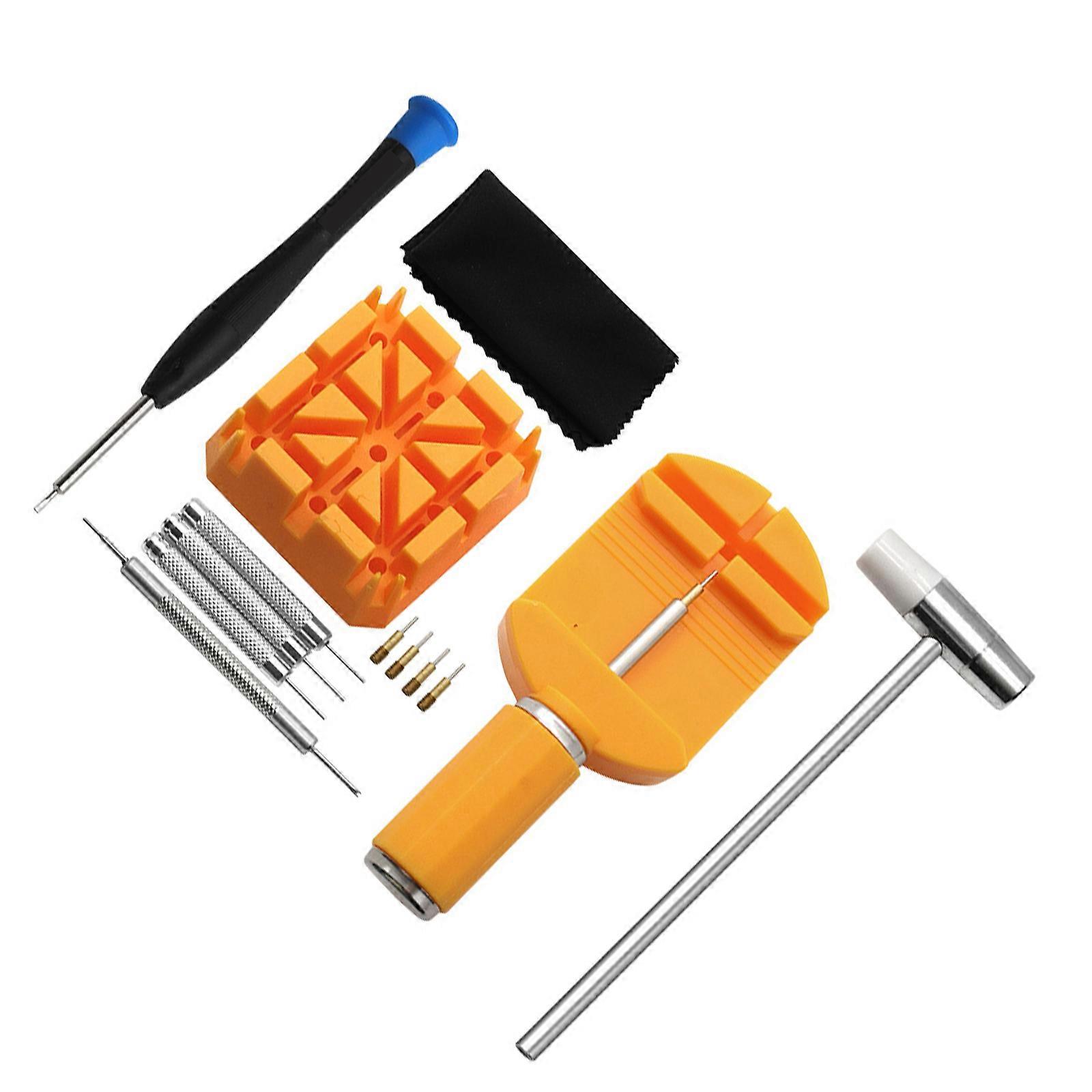 Complete Watch Link Removal Tool Set 19Pcs for Watch Band Adjustments and Maintenance with Replacement Pin Multicolor