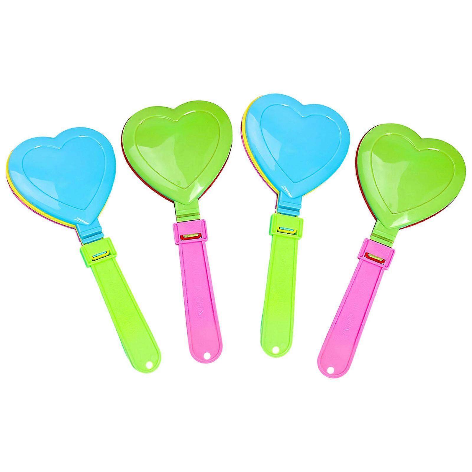 Bright Multicolored Clapping Props For Festivals Concerts Efficient PP Plastic Cheering Accessories Bulk Set Of 4  Love