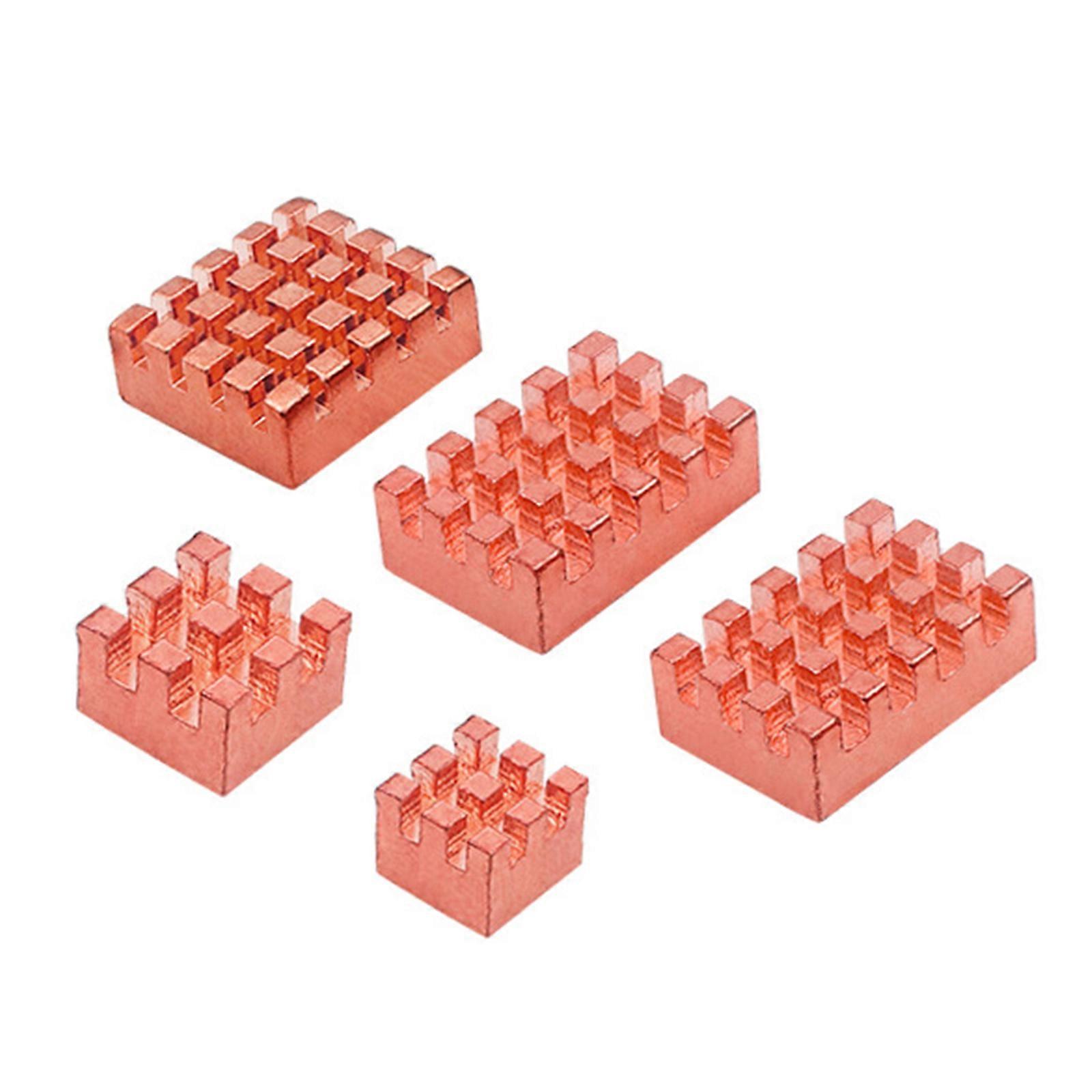 5Pcs Copper Heatsinks to Boost Performances and Long Services of Electronic Devices For Banana Pi OpenWrtOne Board Multicolor