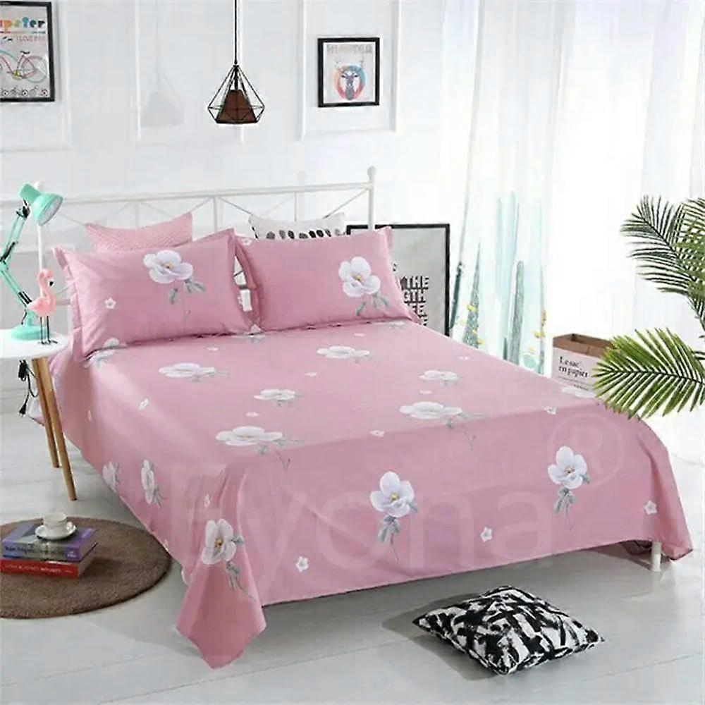 Flat Sheet Twin Full Queen King Size Solid Color Bed Sheet SkinFriendly Soft  1Piece 250x230cm No Pillow Covers