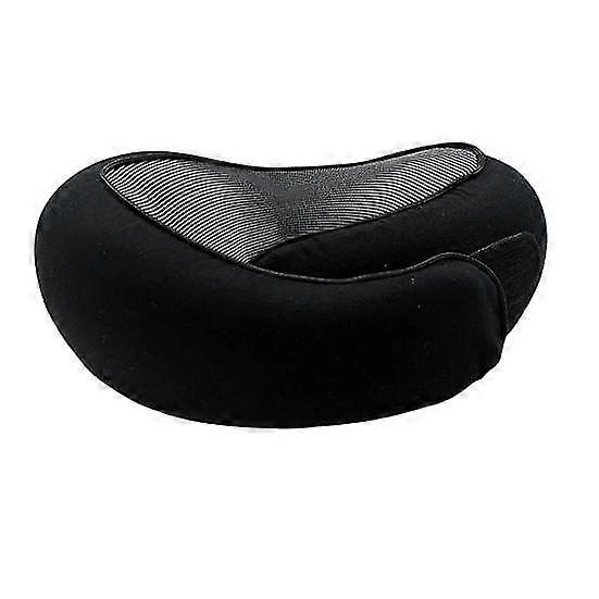 Memory foam travel pillow for neck support with adjustable fastener