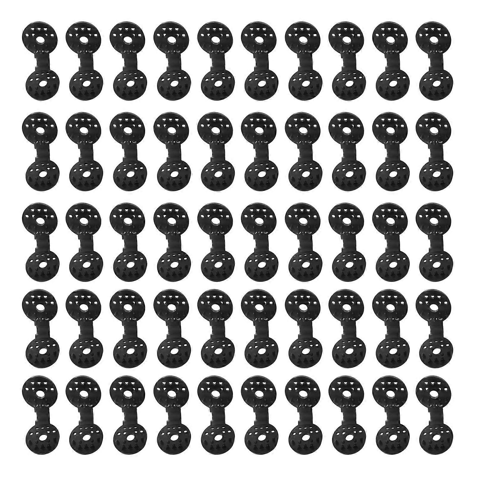 Round-Shape Clips for Anchoring Shade Cloth, Landscape Fabric, Windproof Awning Clamp Grip, Anti Bird Netting, Sun Shade Net (Black 50pcs)