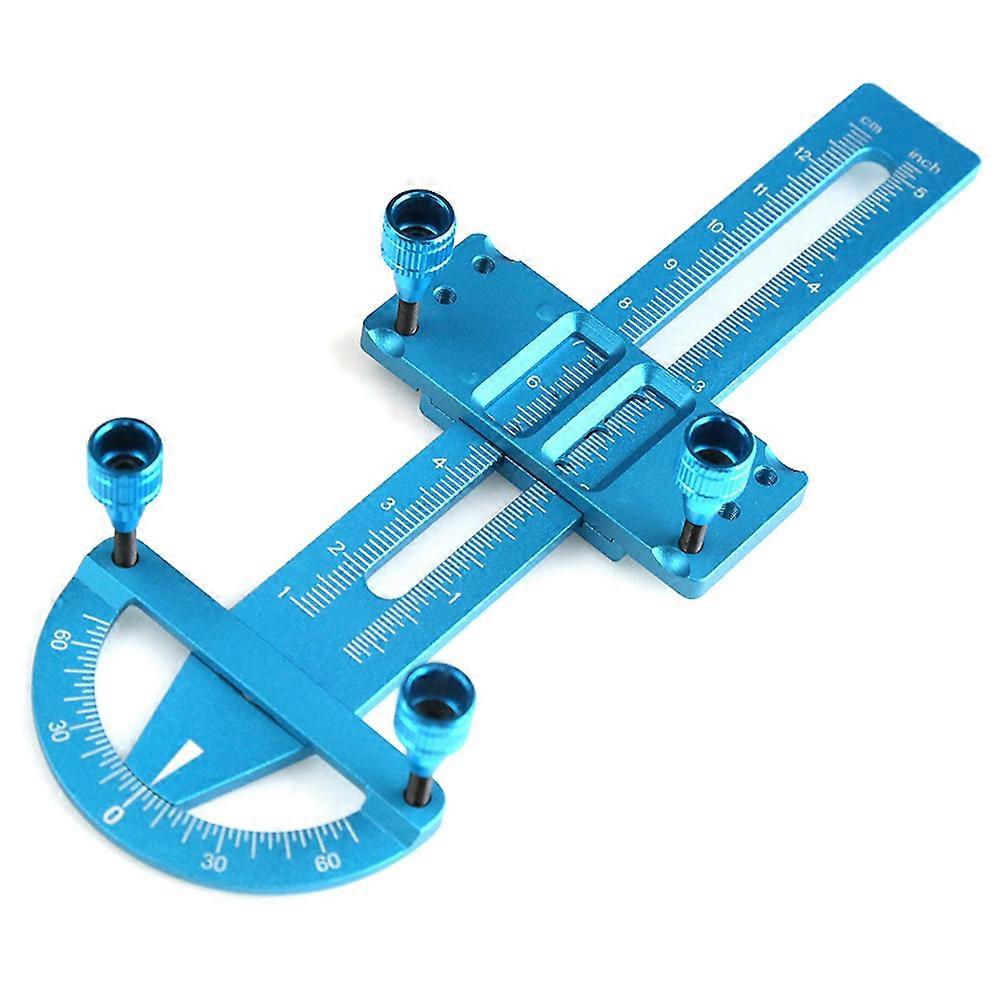 Metal Shock Absorber Ruler Shock Synchronizer RC Car Tool,Blue