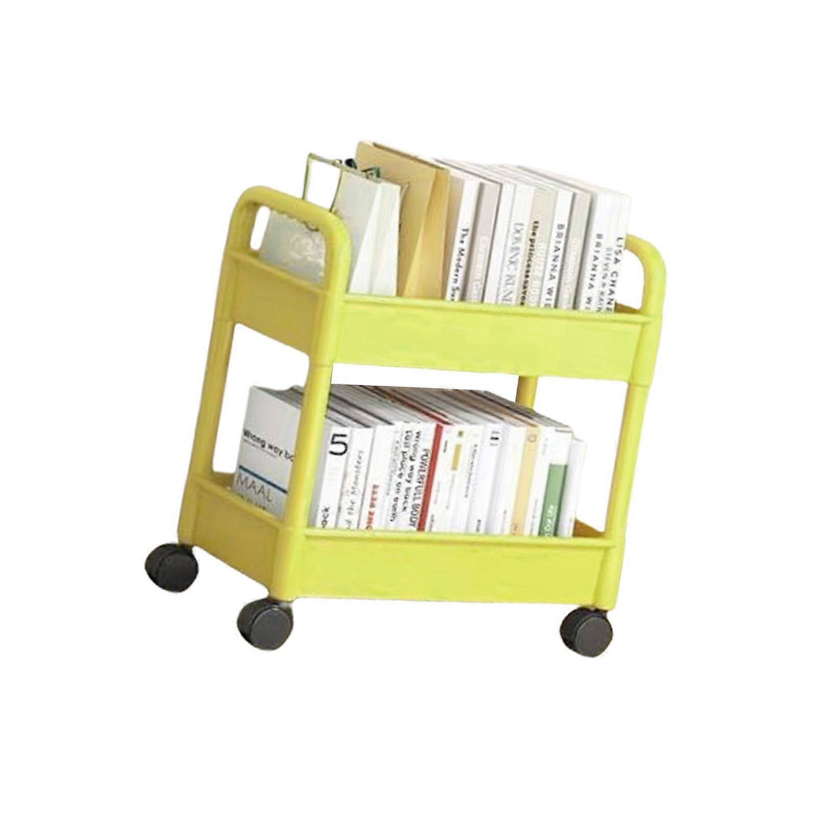 Stylish Practical Rolling Utility Cart Trolley with Large Capacity Accessory for Organization Fit Any Room Daily Use  Yellow