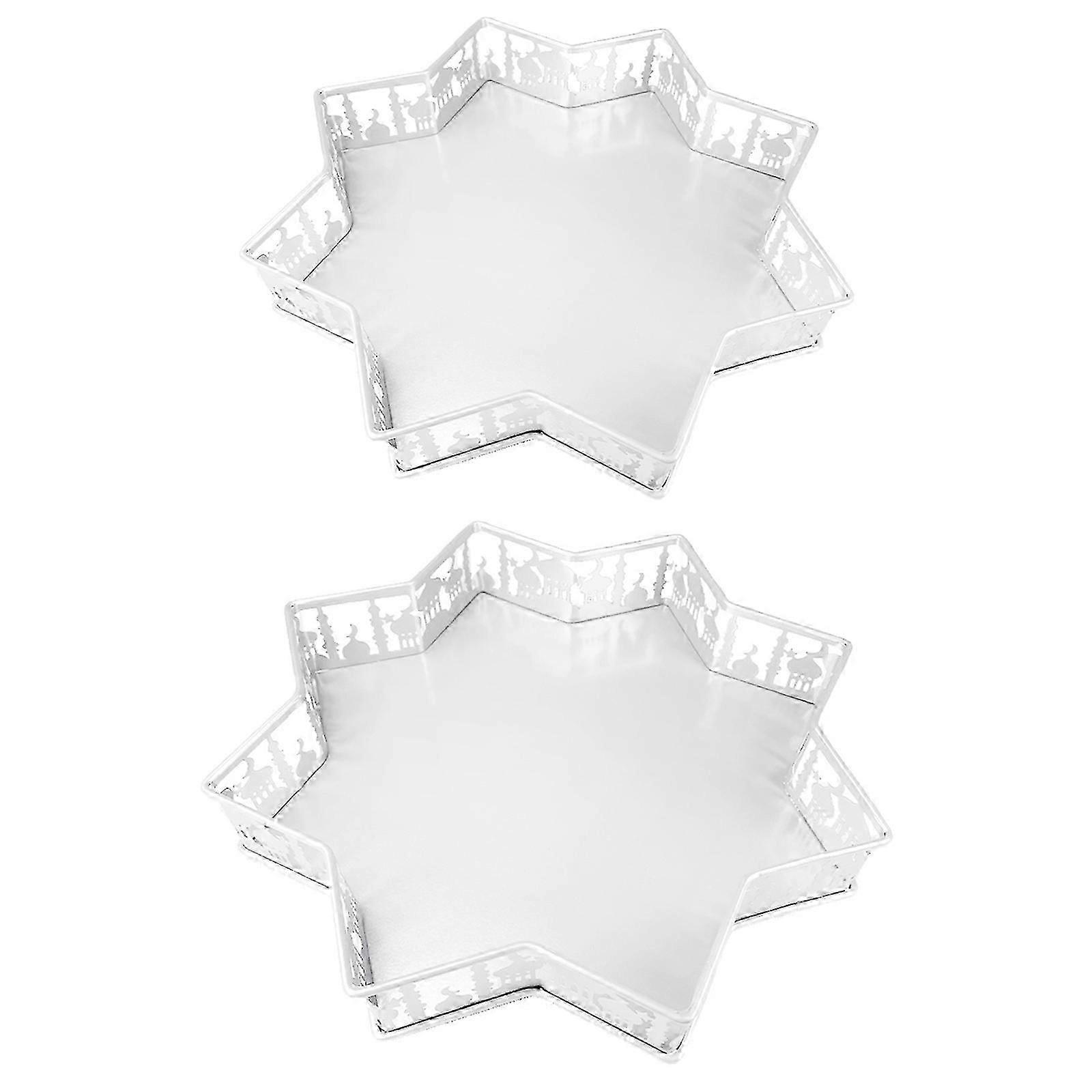 Islam Eid Mubarak Servieren Tablett Dessert Lebensmittel Vorratsbehälter Ramadan Dekoration