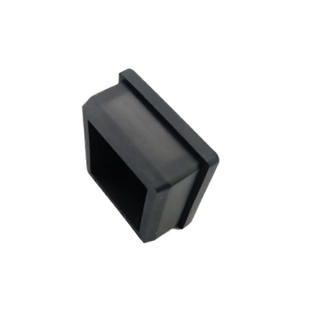 Square Silicone Rubber Plugs T Type Blanking Plug  Temperature Resistant 38.6mm Black End Cap Seal Stopper 1Pc