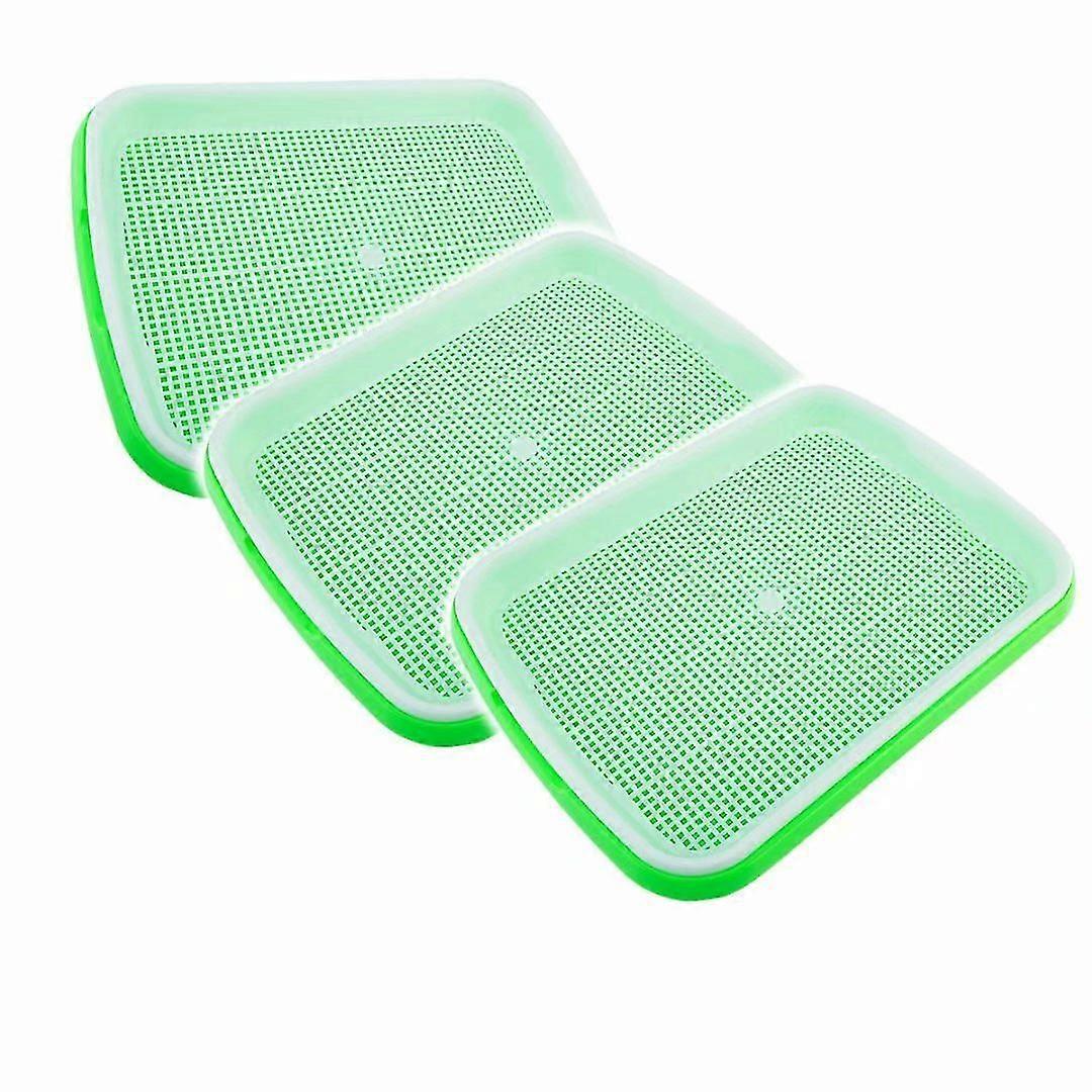 3 Hydroponic Wheat Planting Pots, Double-layer Sprout Planting Tray