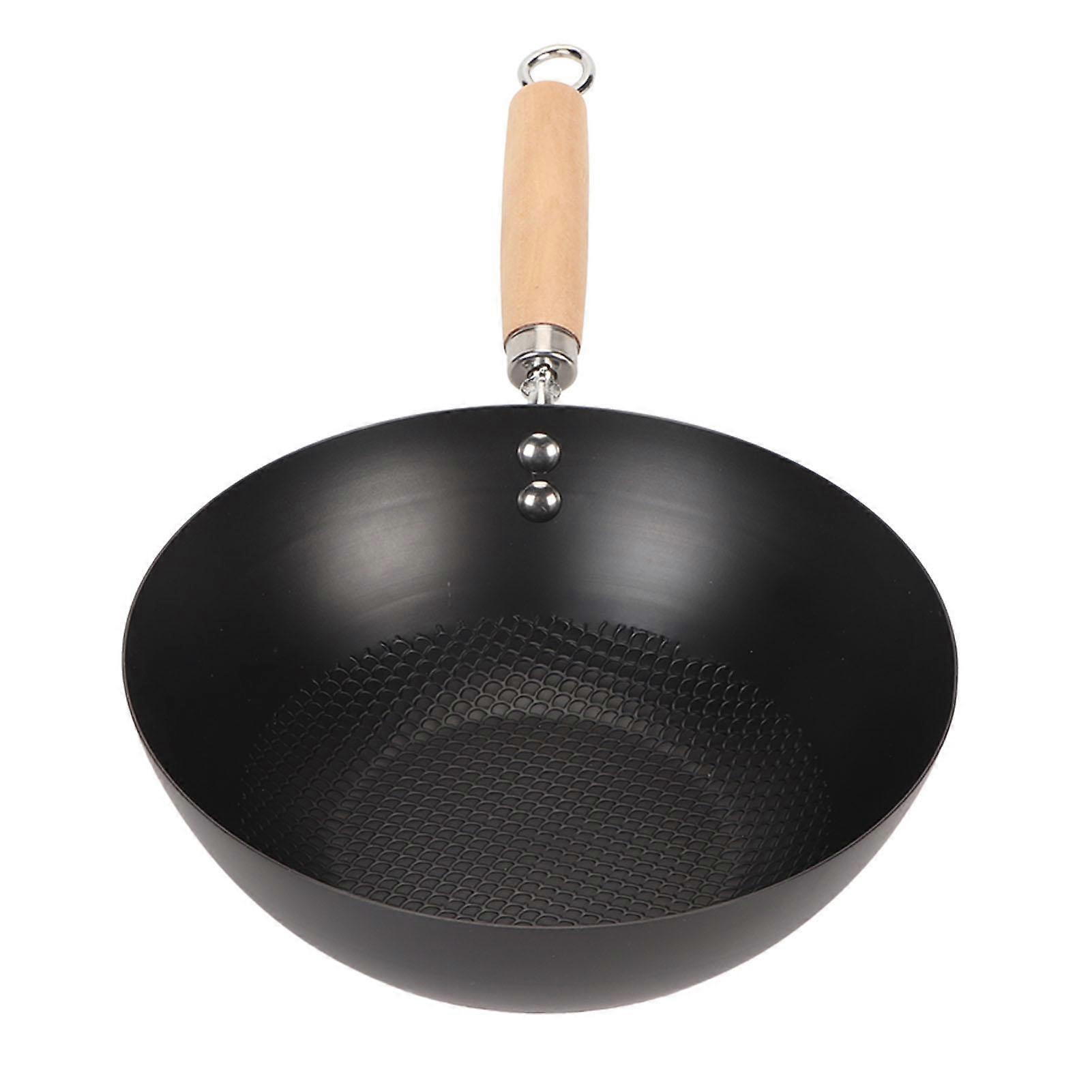 Frying Pan Even Heating Smooth Coating Multifunctional Iron Pot with Convenient Handle for Daily