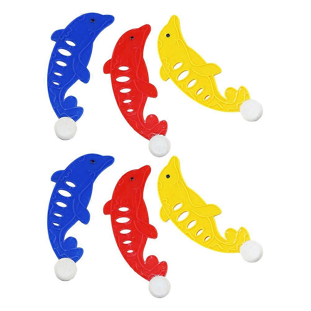 Multi Colored Diving Fish Toy Plastic Pool Dive Toys 6Pcs for Kids