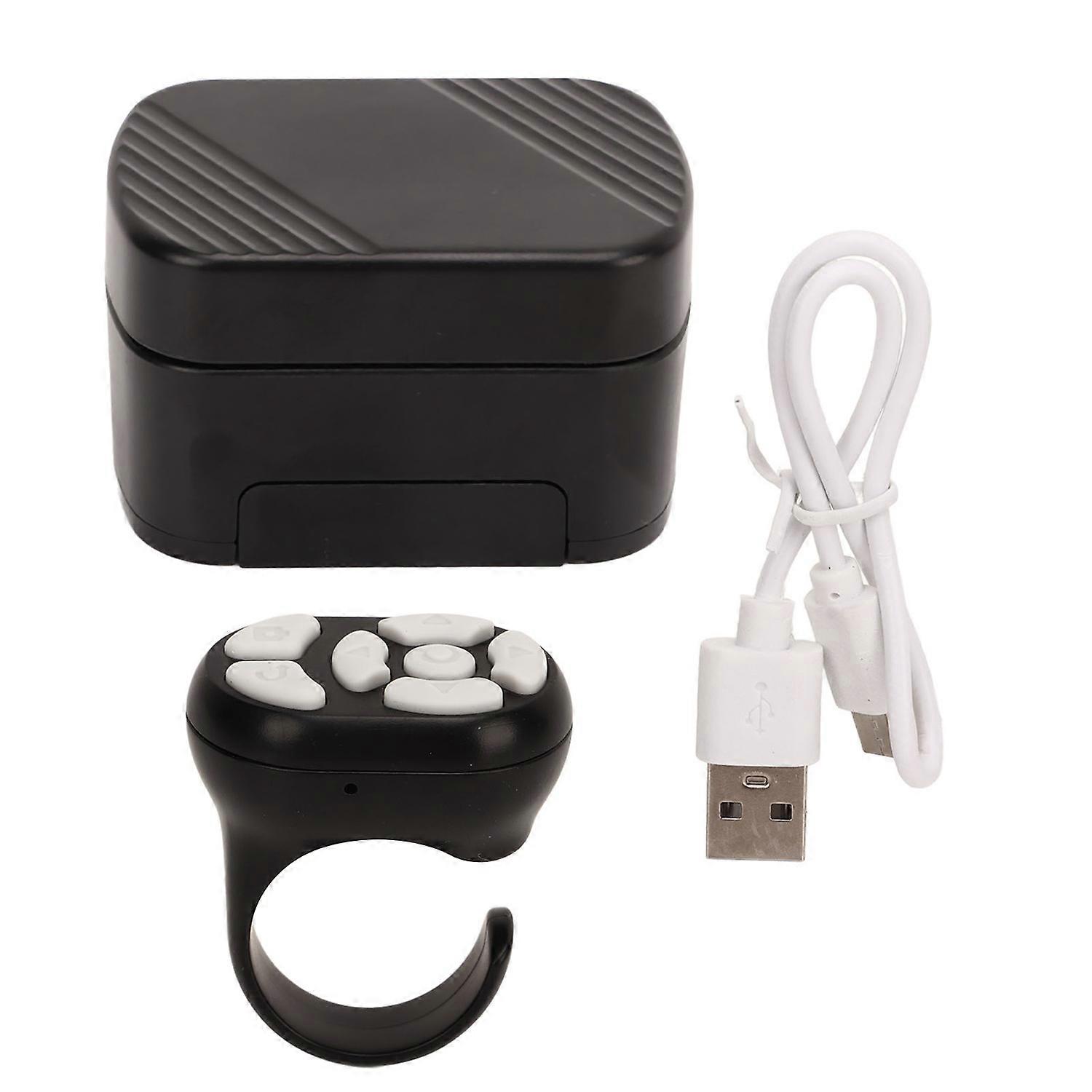 Remote Control Scrolling Ring Bluetooth APP Page Turner Camera Remote Shutter Selfie Button with Cha