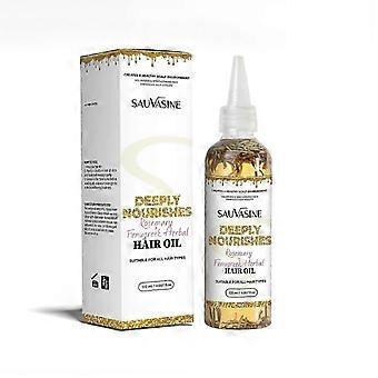 Olio naturale per la crescita dei capelli, olio per la crescita dei capelli alle erbe al rosmarino e fieno greco, olio per capelli al rosmarino per capelli secchi e danneggiati, olio di rosmarino per capelli sottili
