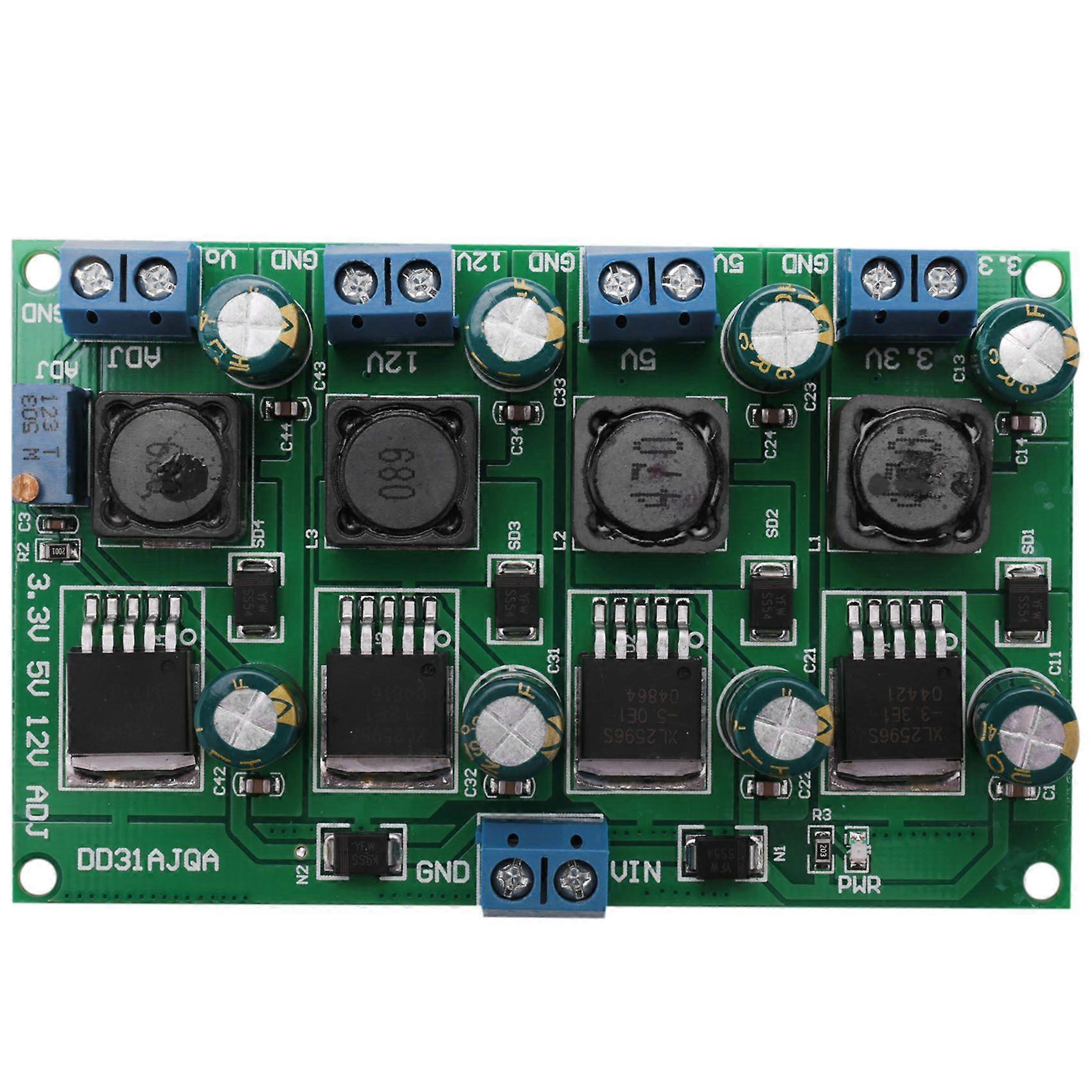 3A 4 Channels Multiple Switching Power Supply Module 3.3V 5V 12V ADJ Adjustable Output DC DC Step-Down Buck Converter Board