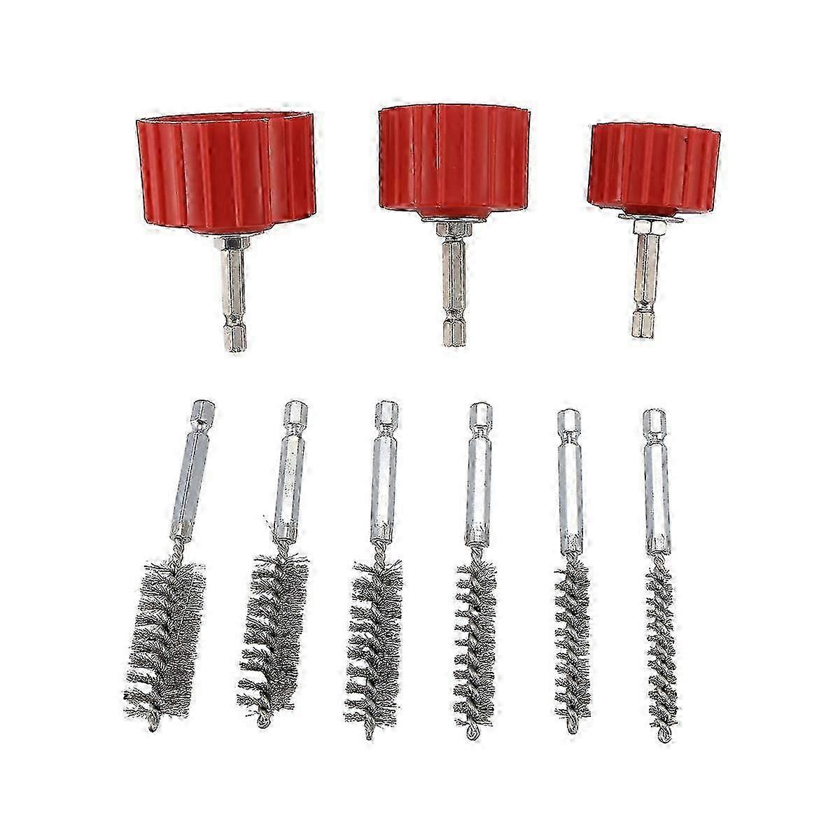 مجموعة تنظيف أنابيب النحاس للمثقاب الكهربائي، فرشاة تنظيف الأنابيب، تنظف أنابيب النحاس والوصلات من أجل اللحام